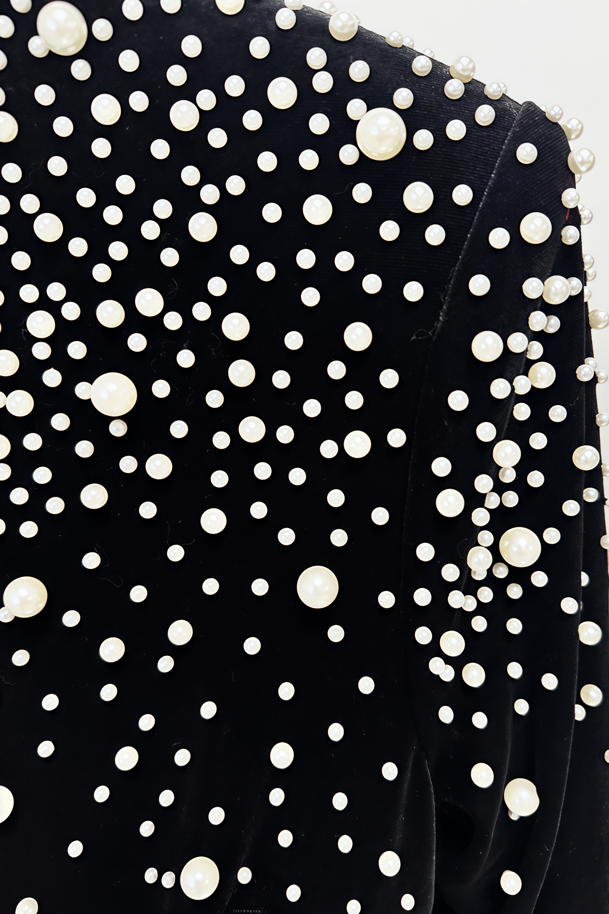 Uexelle Black Pearl Beaded Maxi Dress