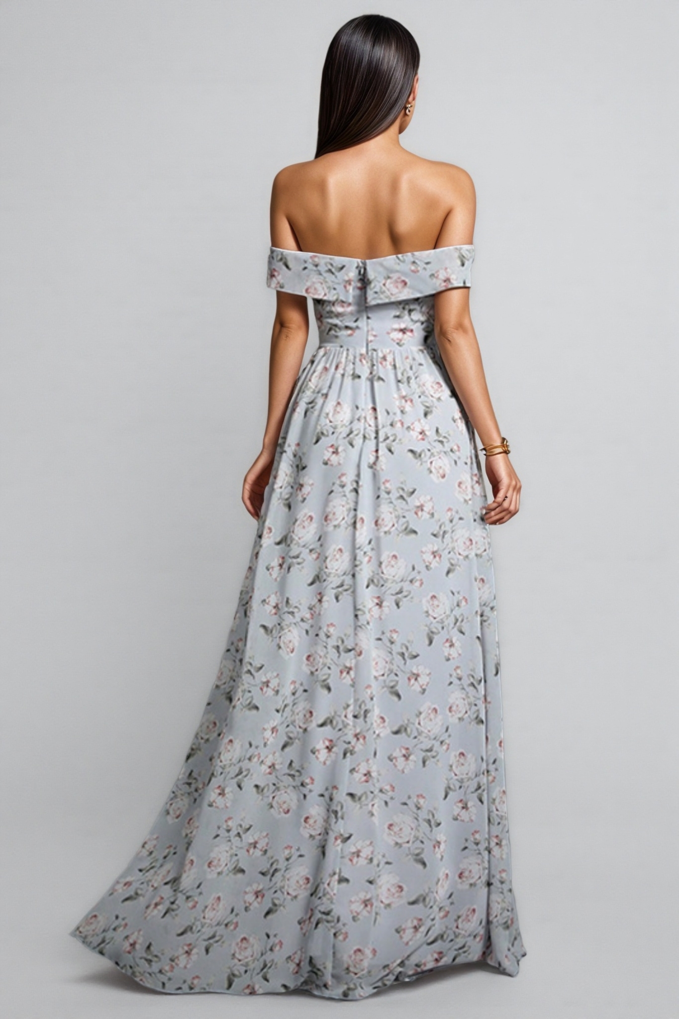 Frances Floral Off Shoulder Maxi Dress