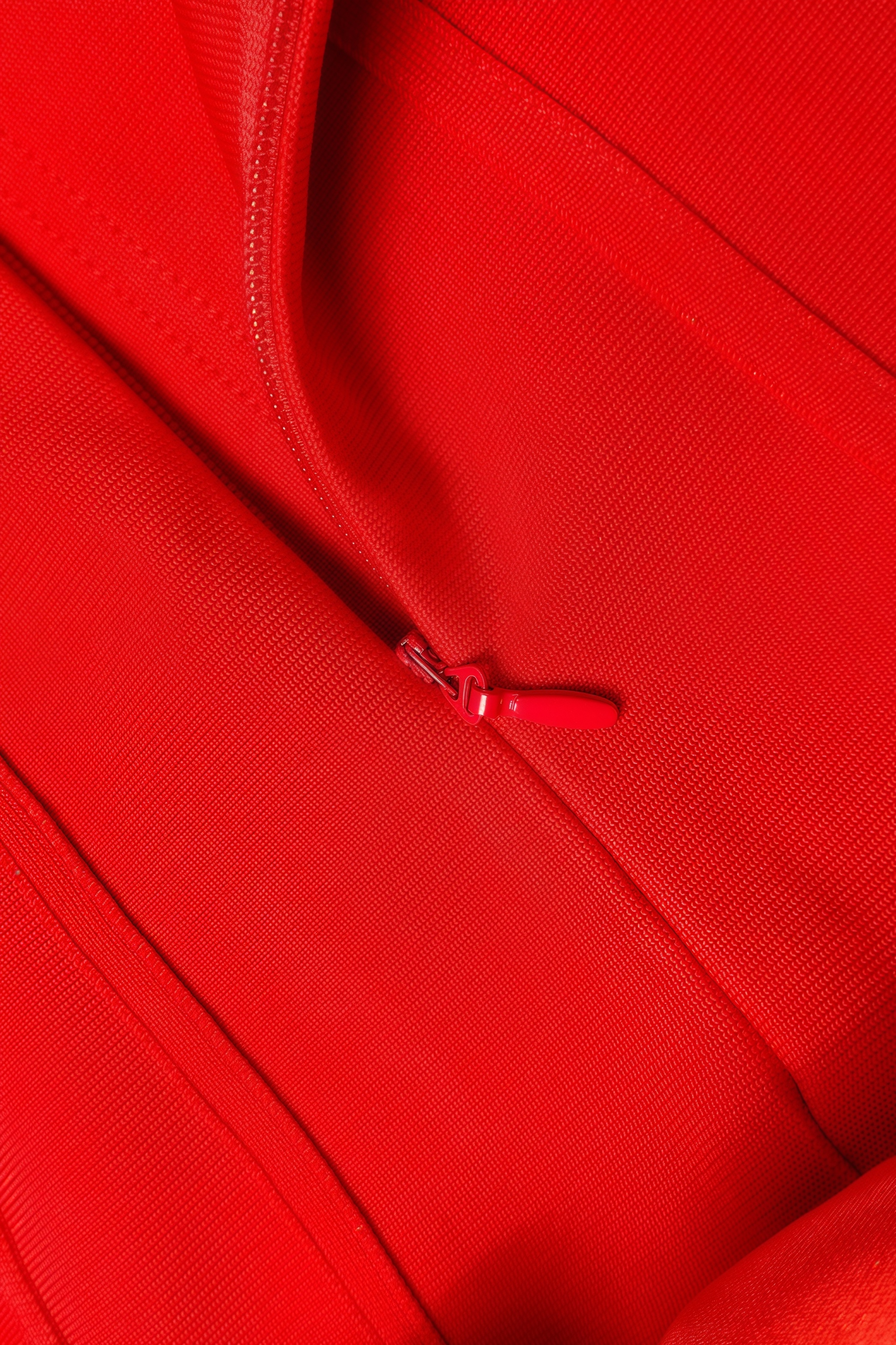 Natha Red 3D Flower Lace Mini Dress