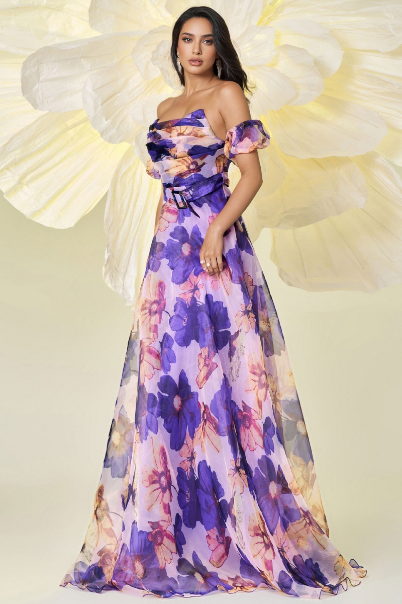 Isabe One Neck Print Maxi Dress