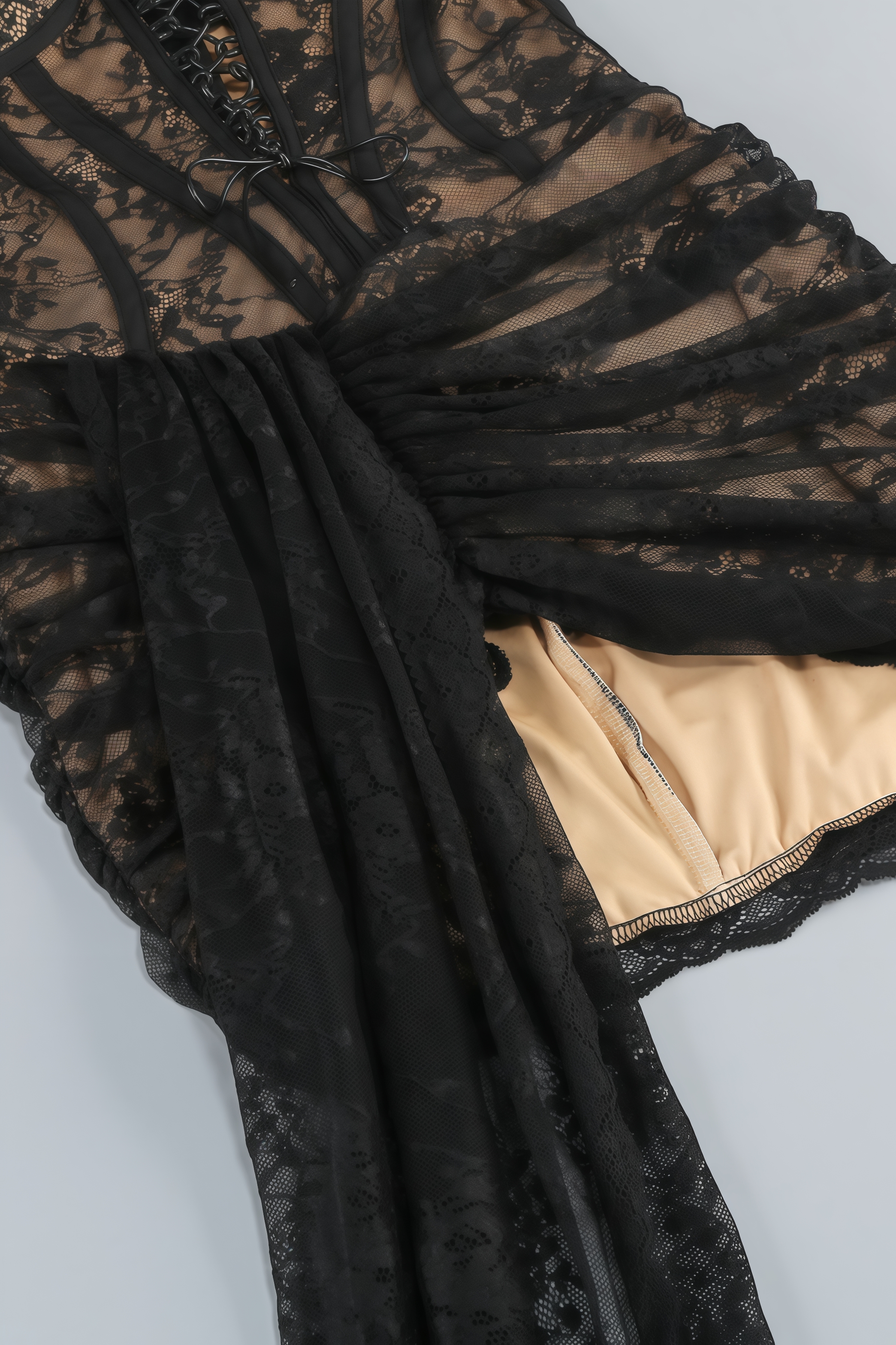 Barrs Sleeveless Strappy Lace Mini Dress