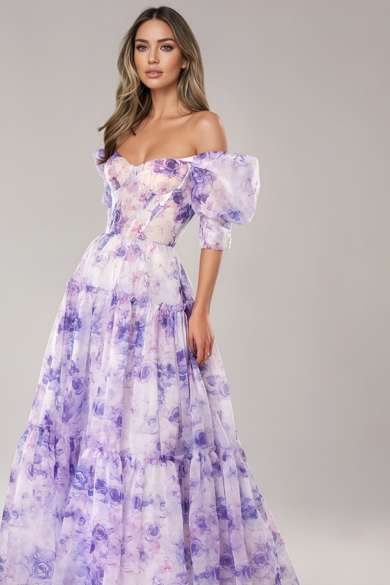Lani Off-The-Shoulder Floral Maxi Dress