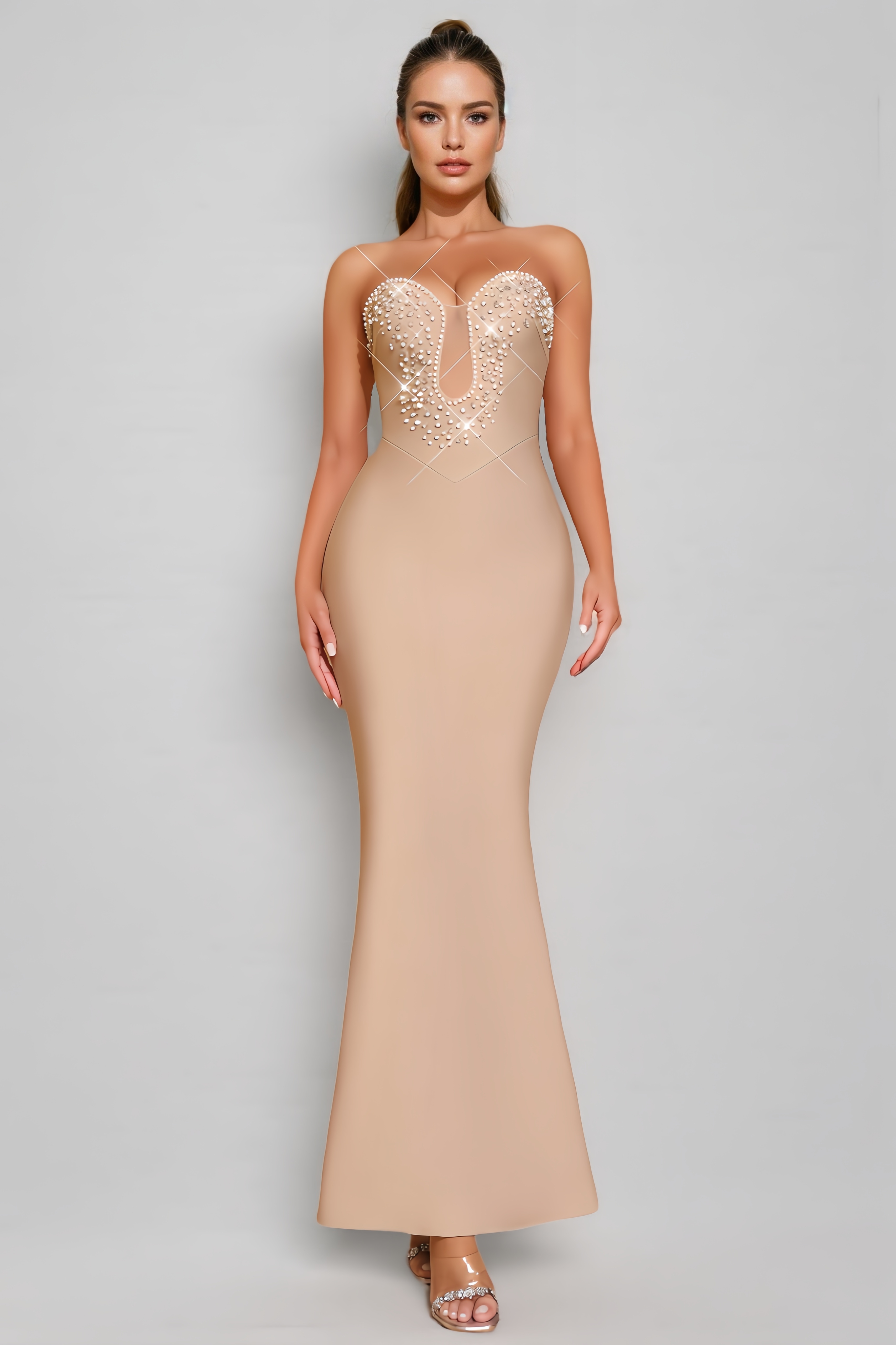 Dekia Strapless Bandage Maxi Dress