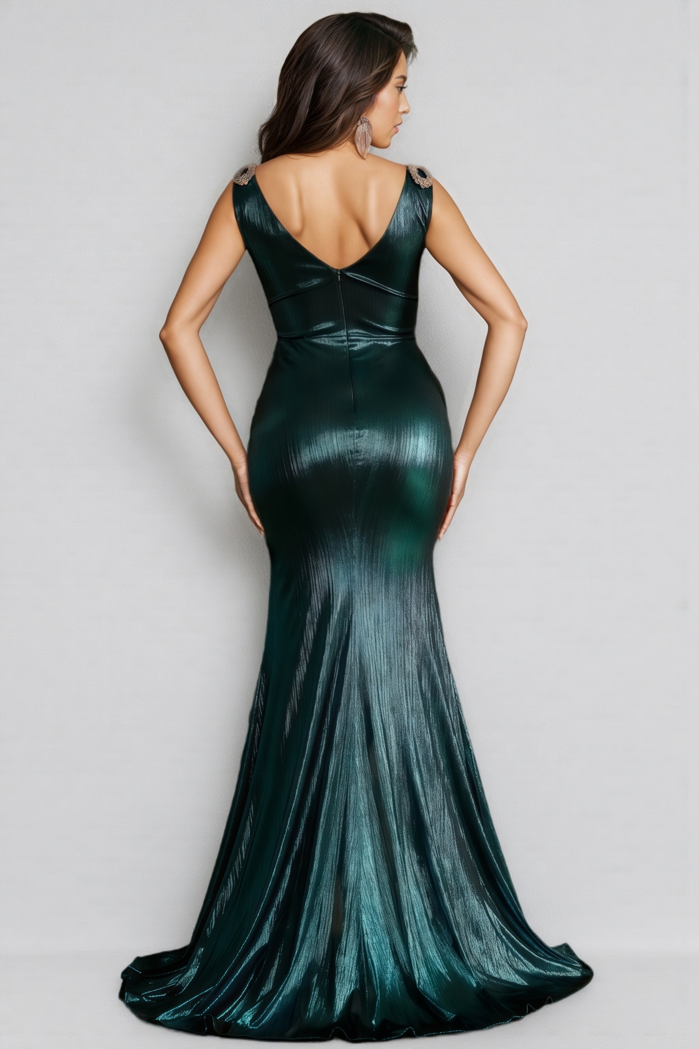 Quik Sleeveless Foil-Print Slit Maxi Dress