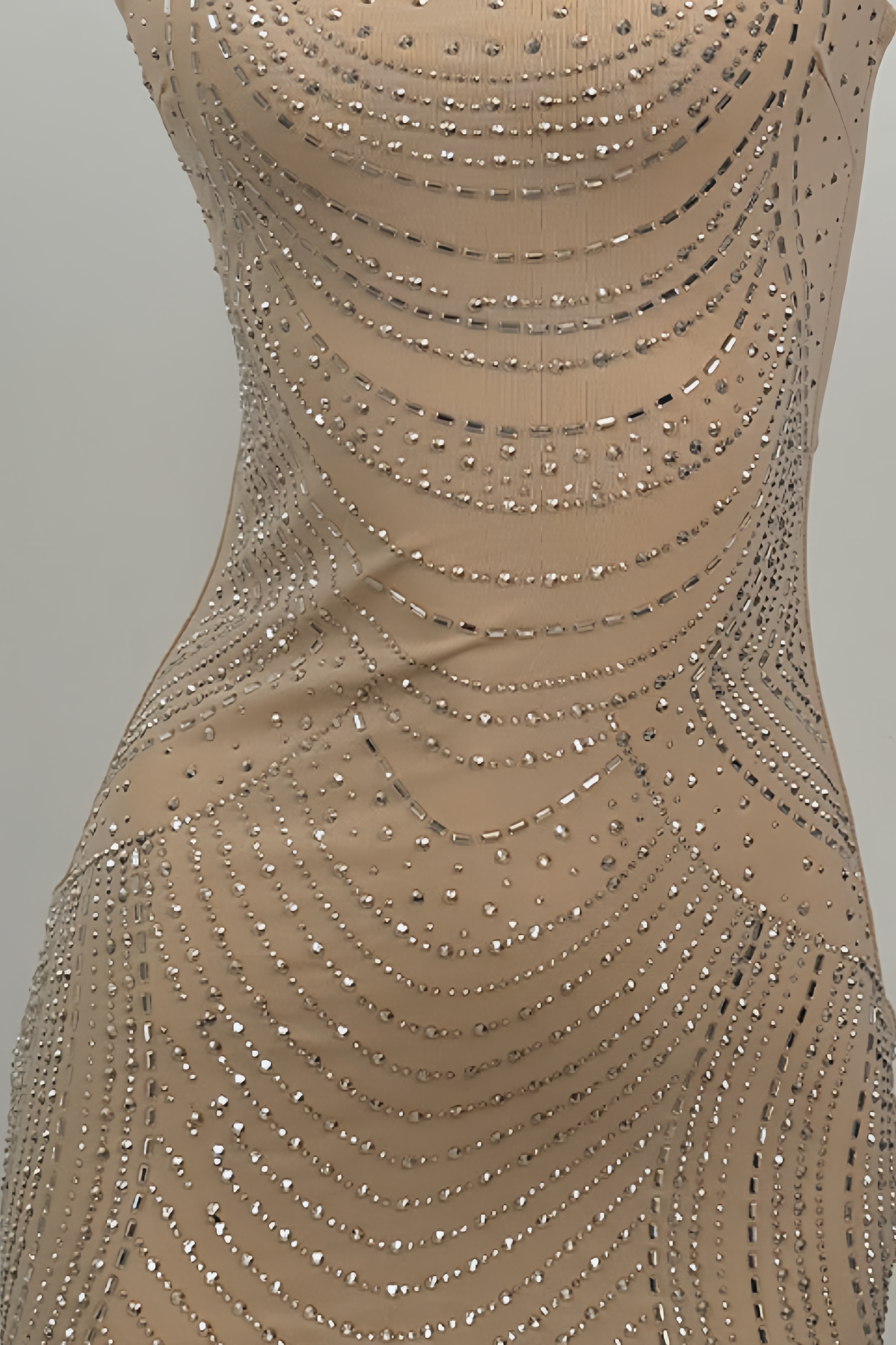 Azi Sleeveless Crystal Mini Dress