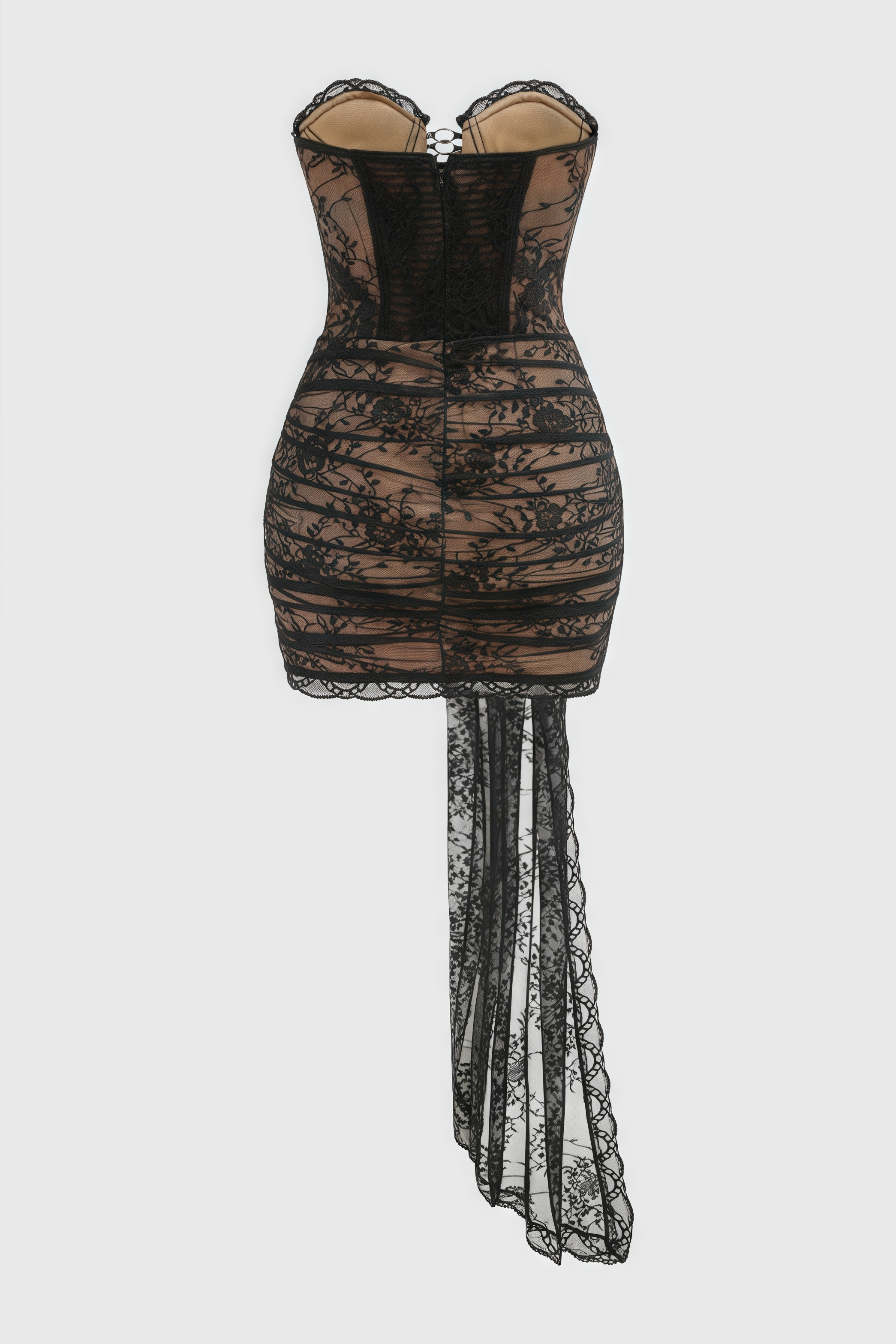 Barrs Sleeveless Strappy Lace Mini Dress