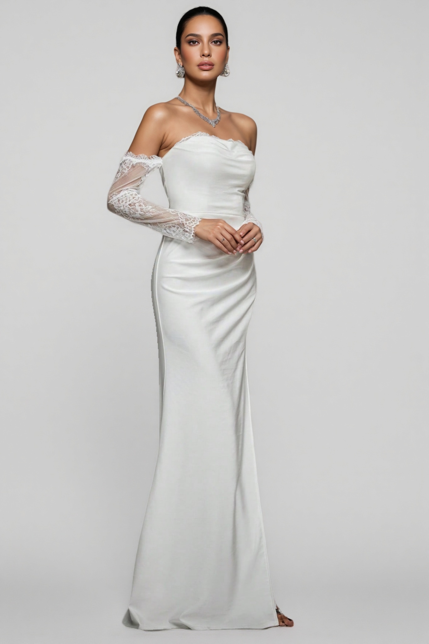 Elay White Backless Maxi Dress