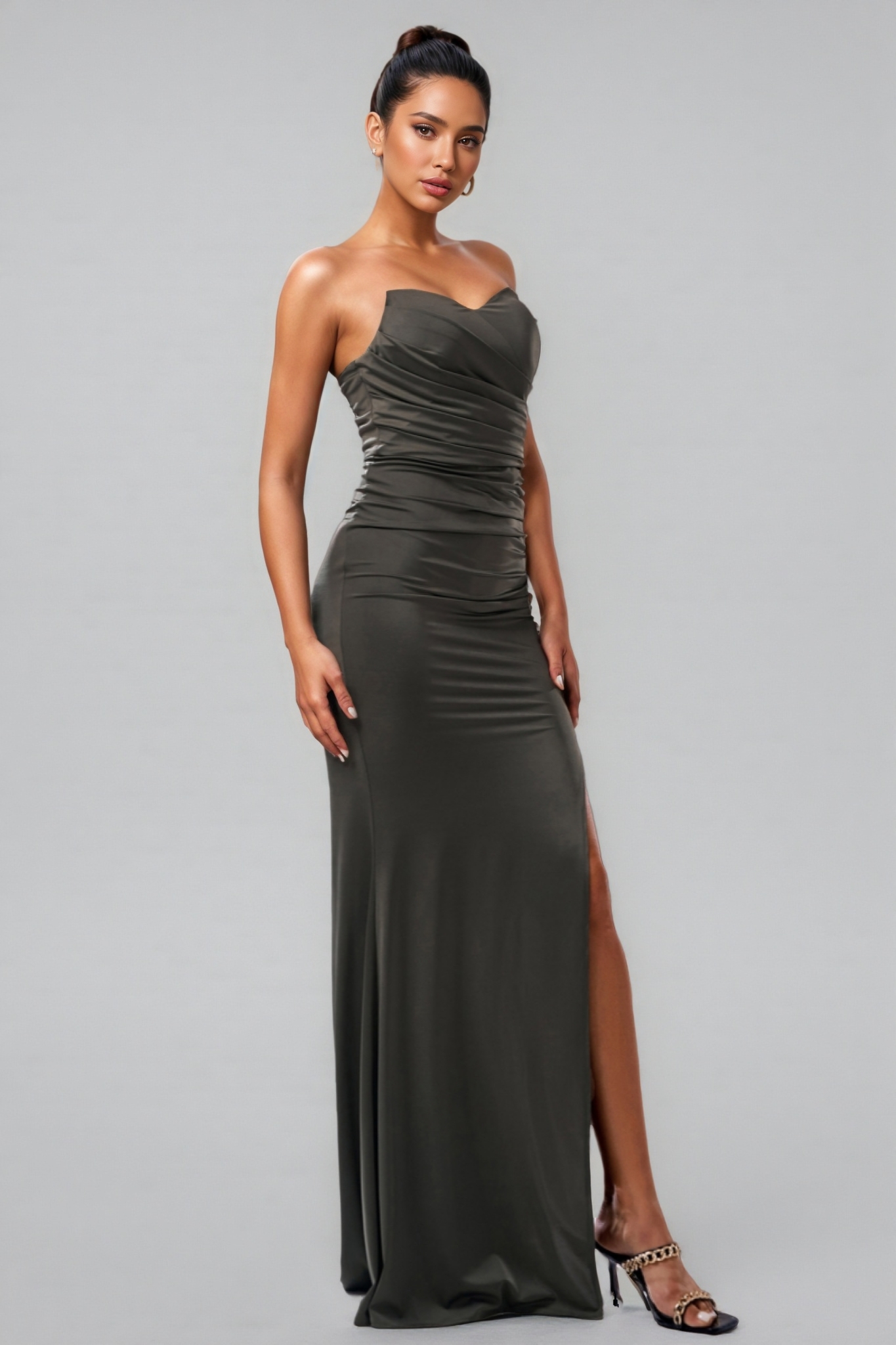 Thelonious Sheath Fishtail Maxi Dress