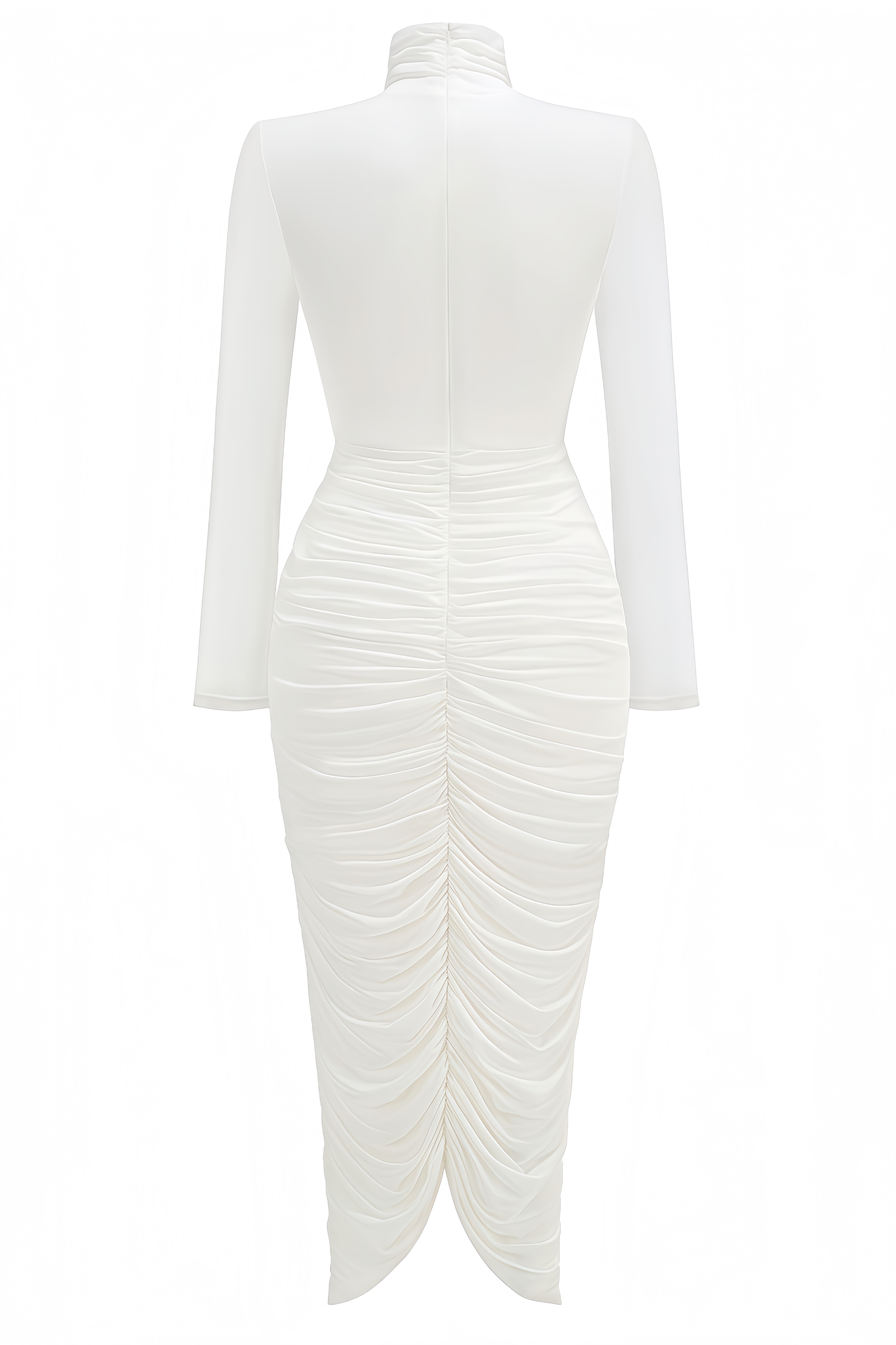 Larea Sheer Pleated Midi Dress