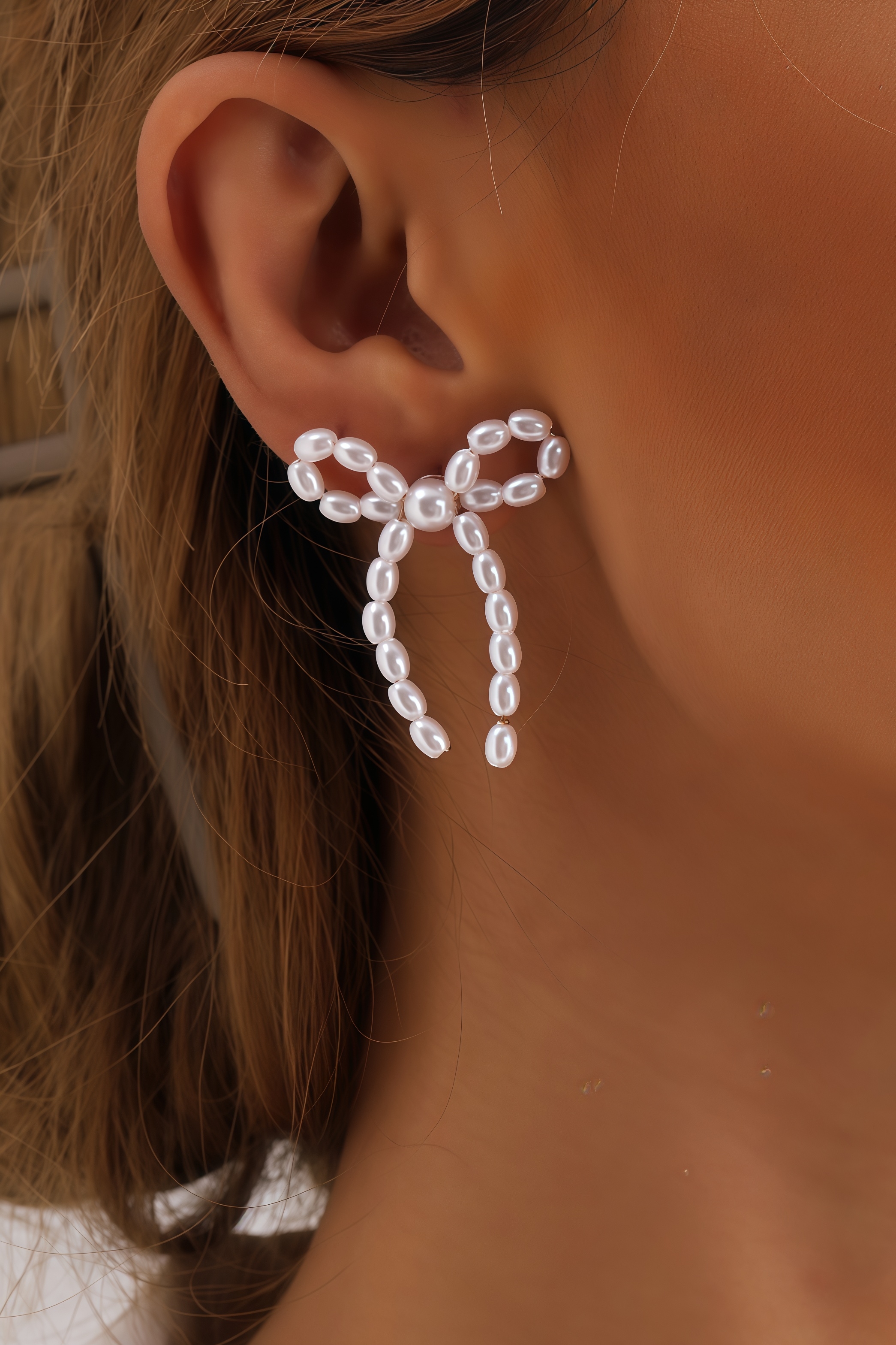 Ignatius Pearl Bow Earrings