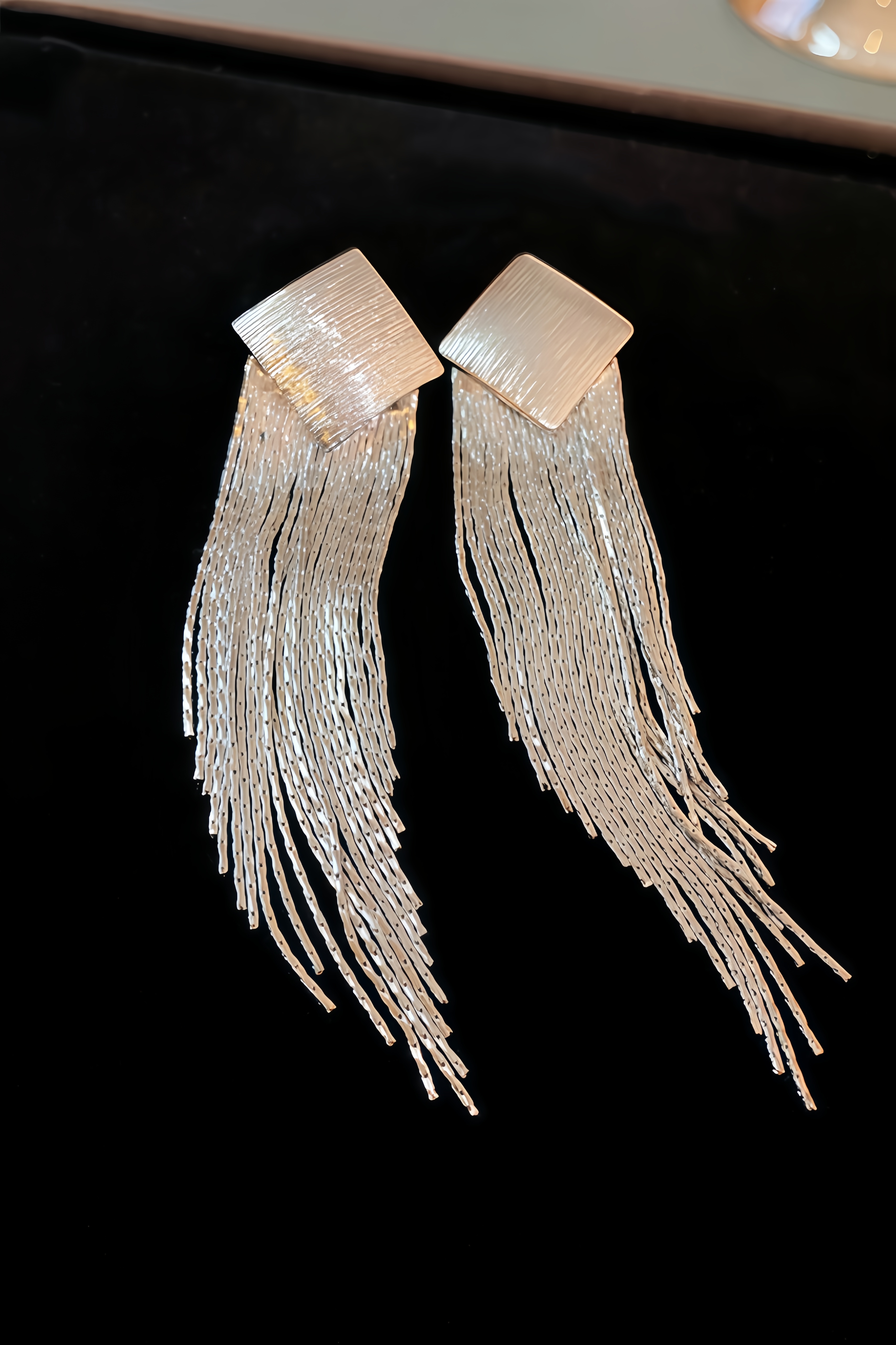 Stolen Square Tassels Earrings