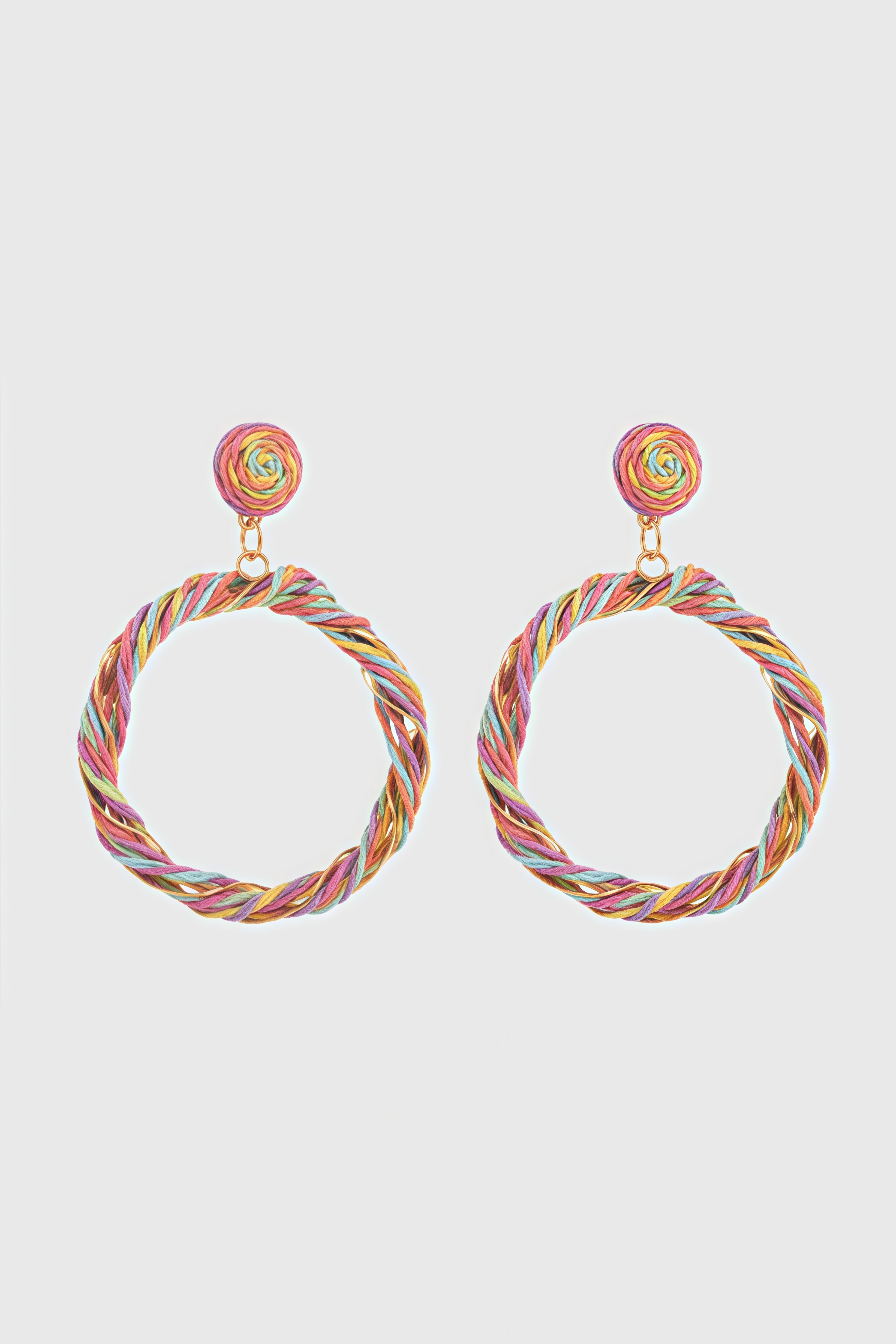 Evander Colored Lafite Grass Braided Earrings