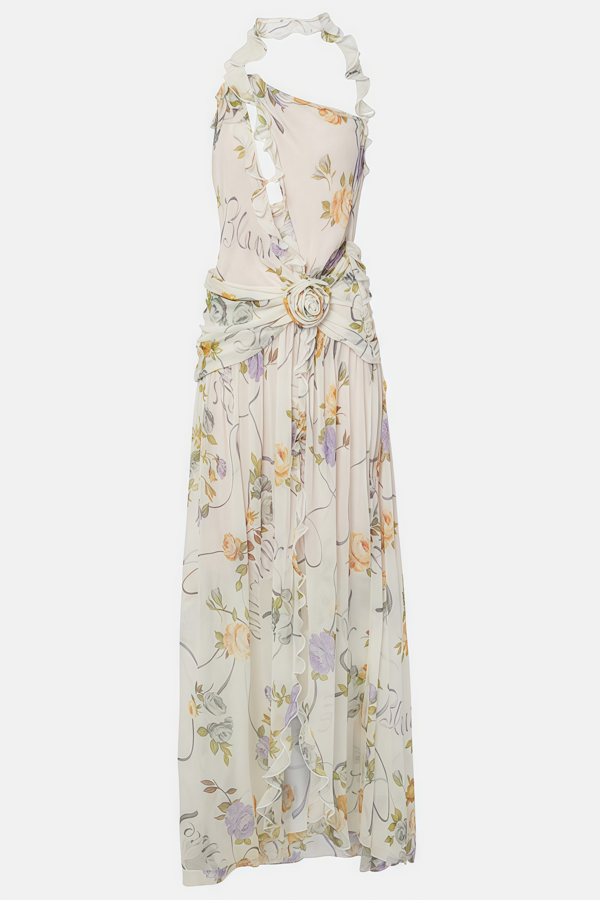 Fanyrt Backless Floral Maxi Dress