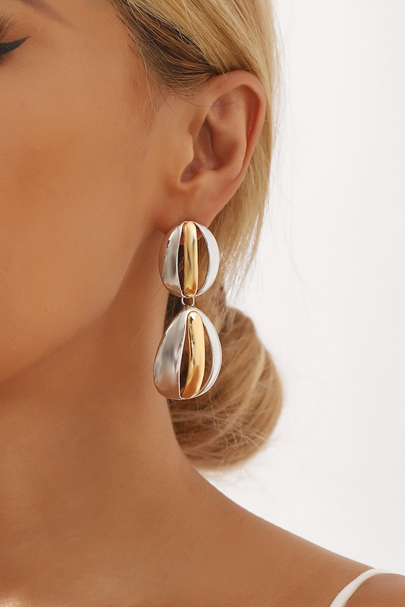 Rana Colorblocked Geometric Earrings 