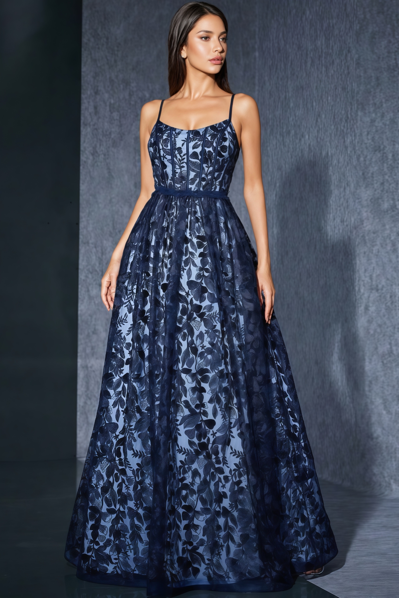 Roxanne Strapless Embroidered Maxi Dress