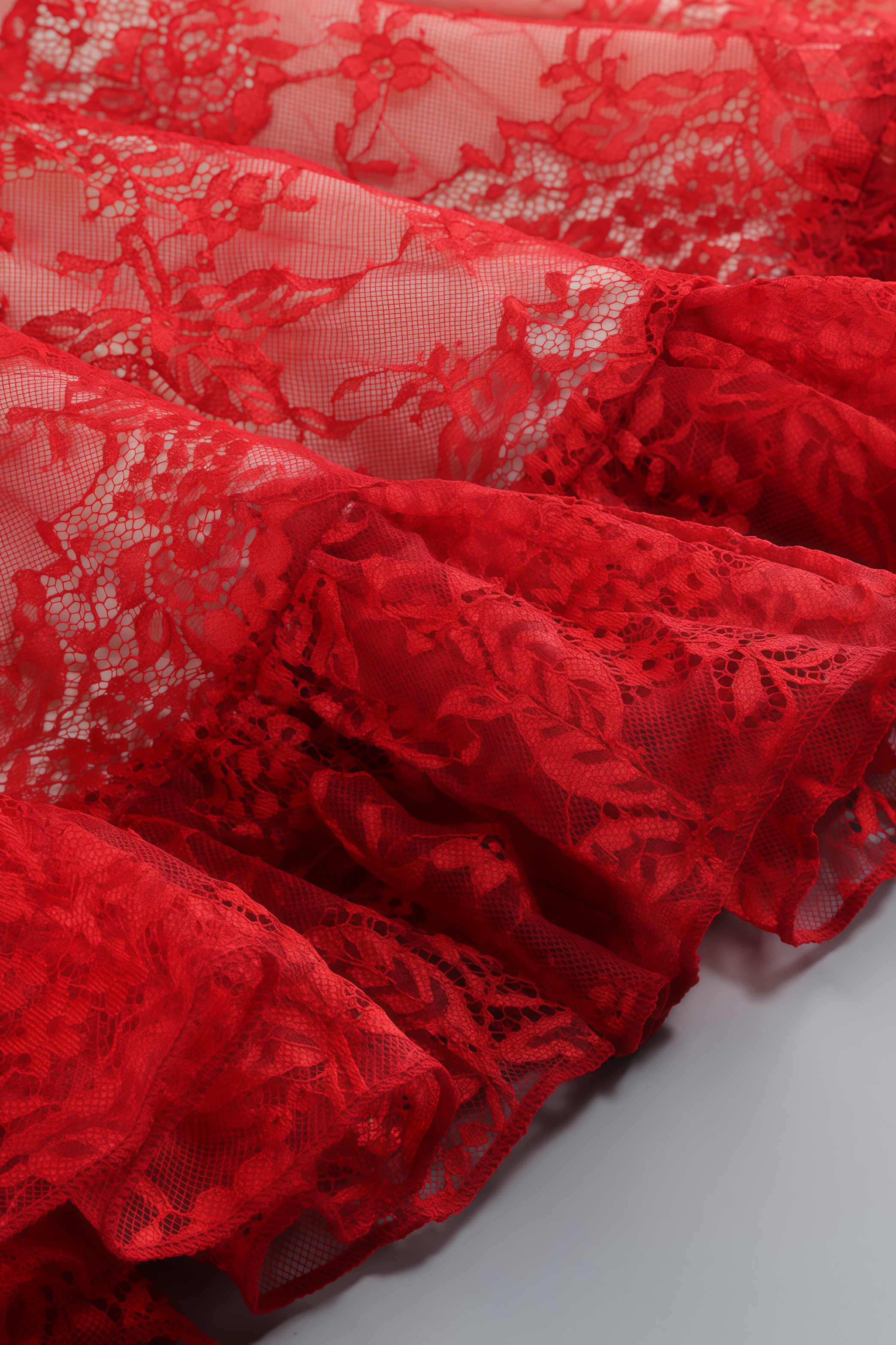 Gracd Backless Lace Ruffled Midi Dress