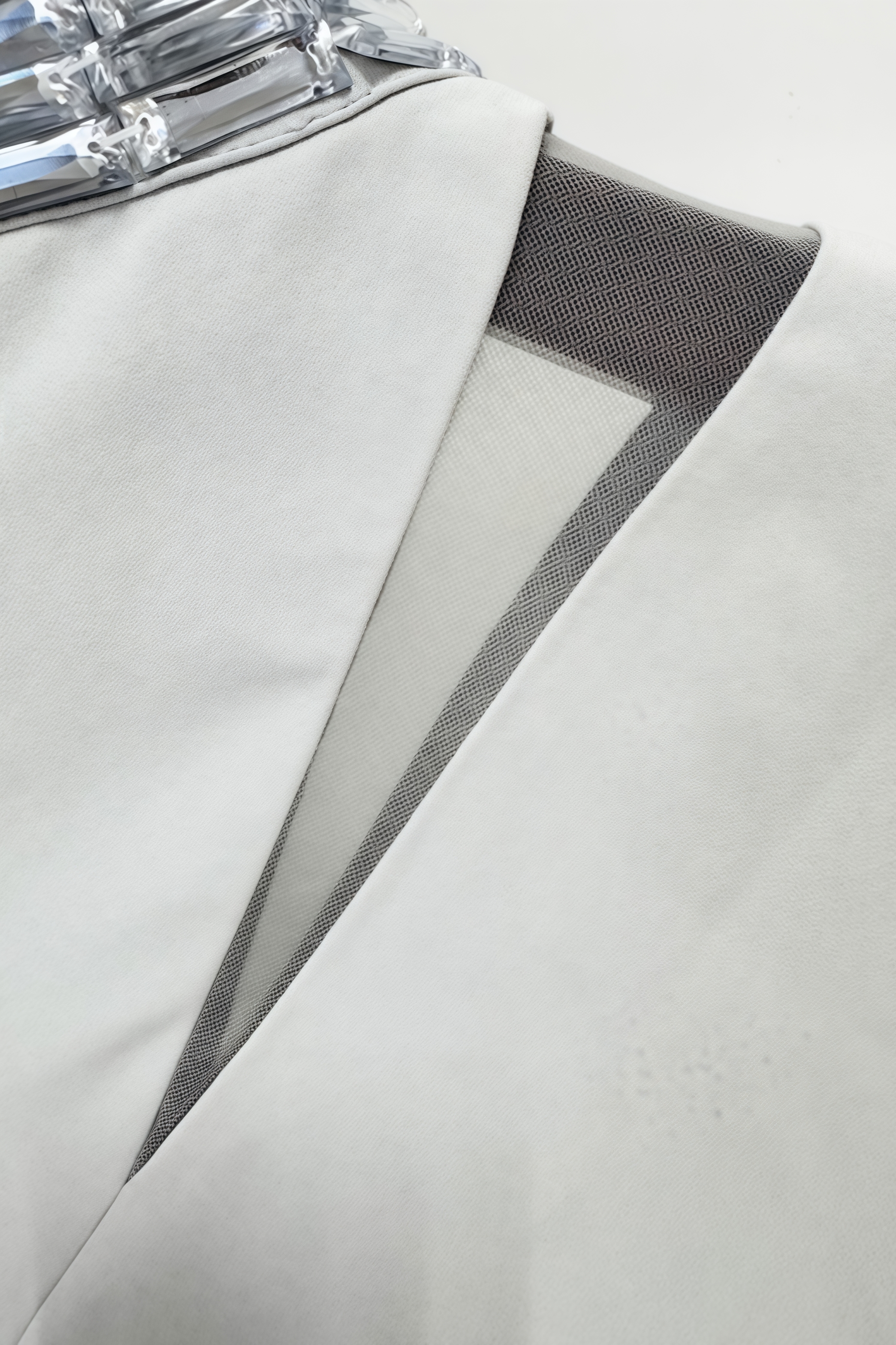 Junrty White Slit Openwork Beaded Maxi Dress