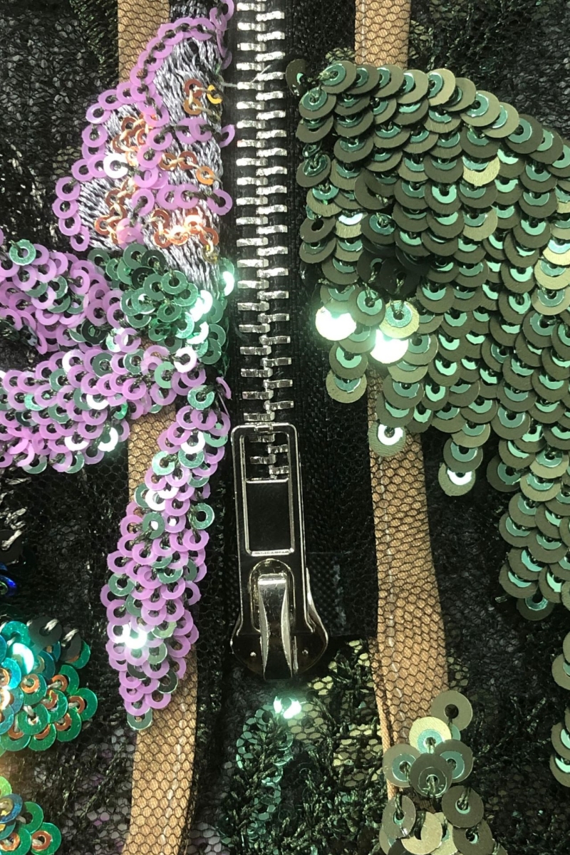 Charkd Lace Embroidered Flower Maxi Dress