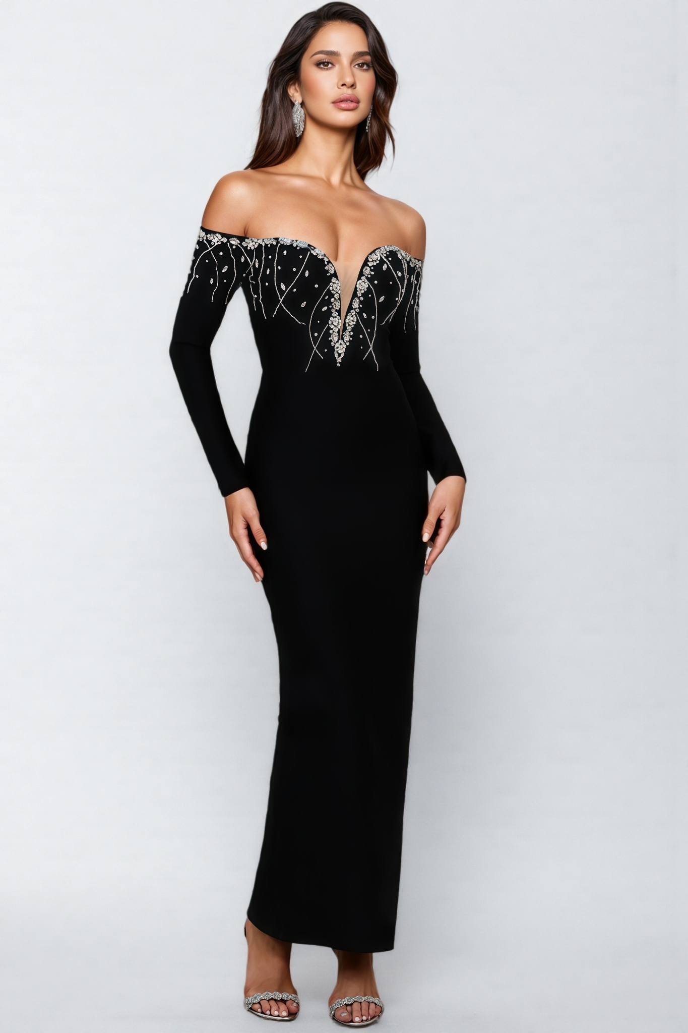 Darle One-Shoulder Bandage Maxi Dress