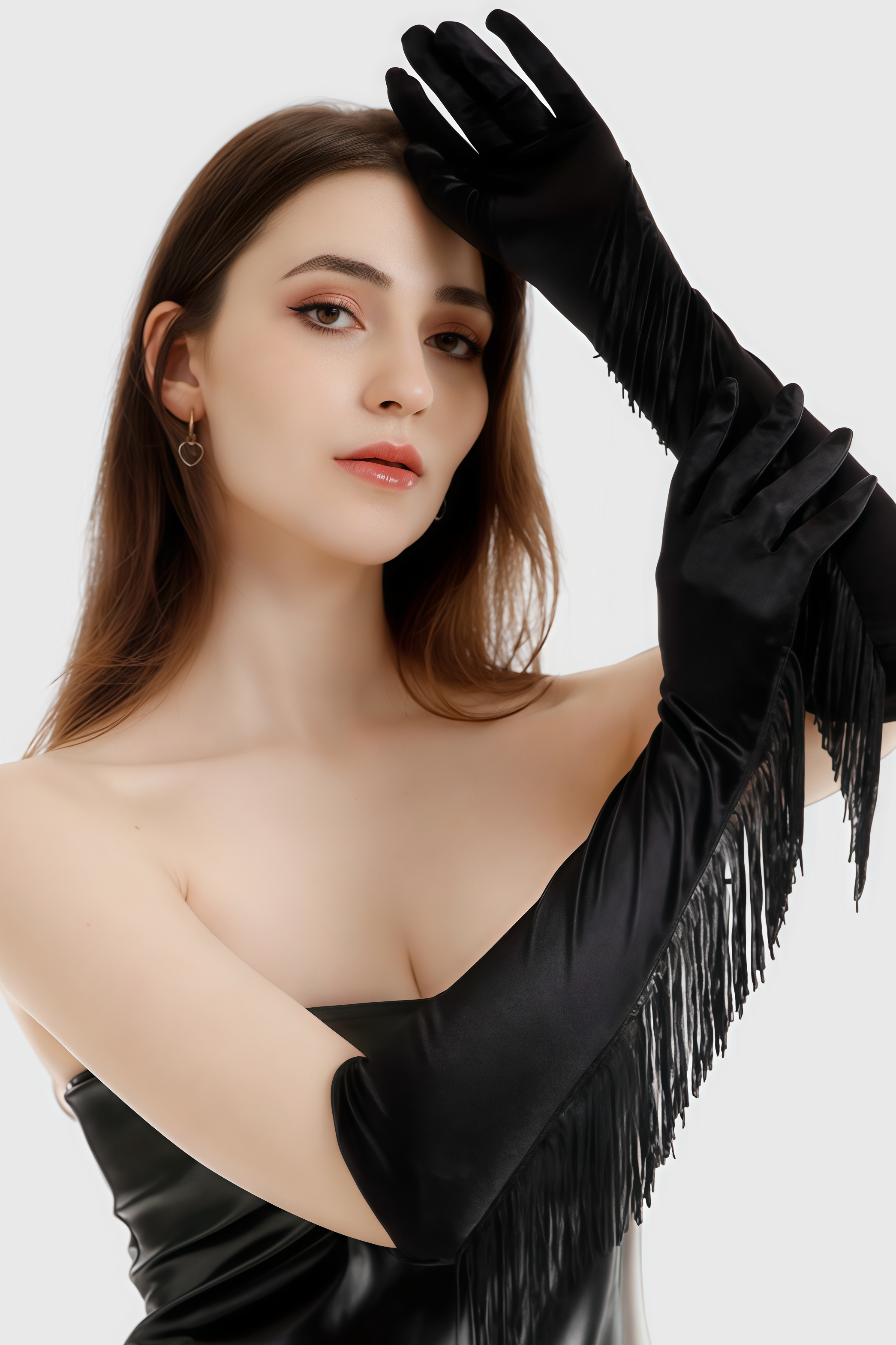 Kalirt Black Tassel Full-finger Gloves