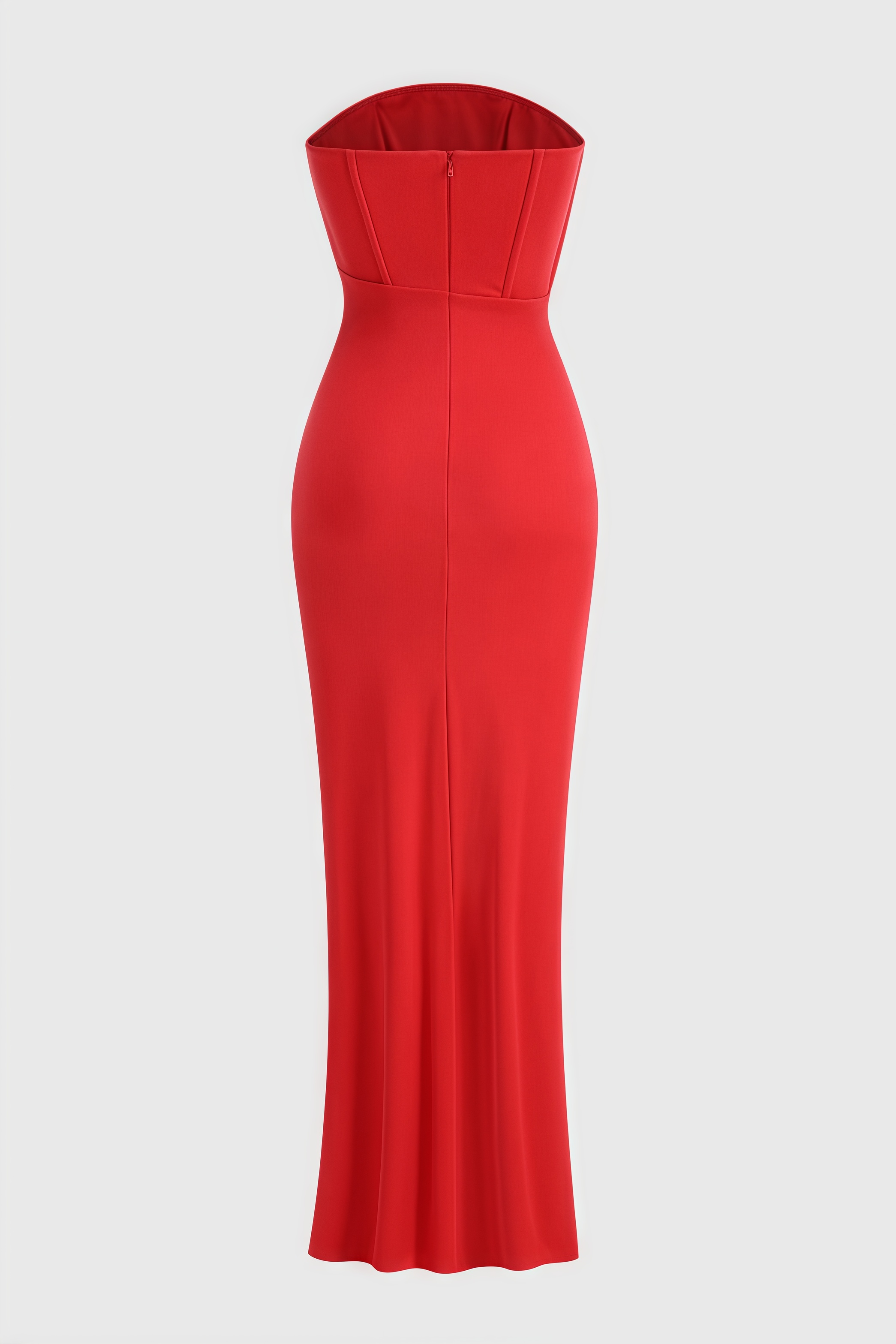Kelid Red Backless Twisted Slit Maxi Dress