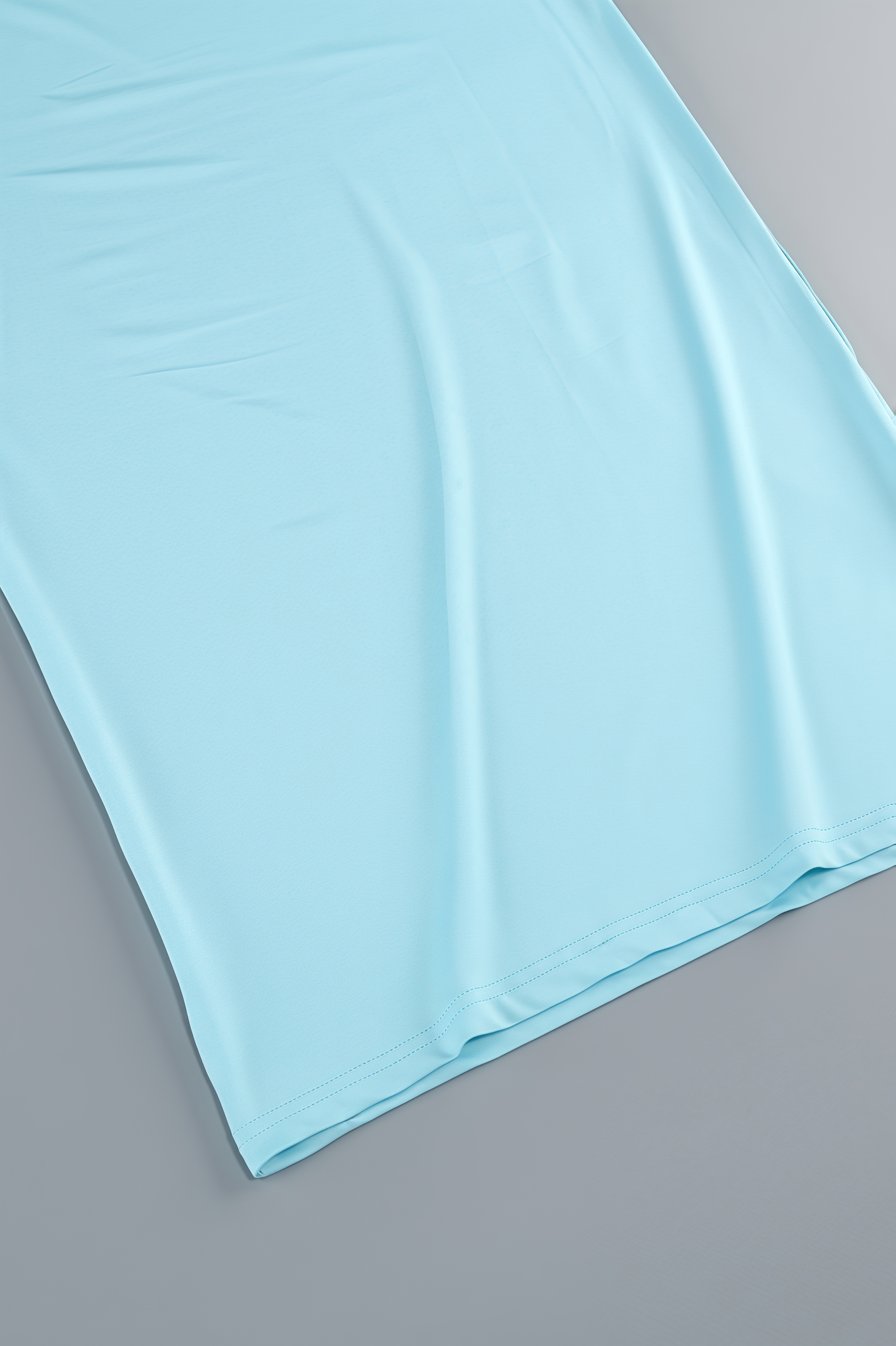 Abrife Blue Sheer Mesh Maxi Dress