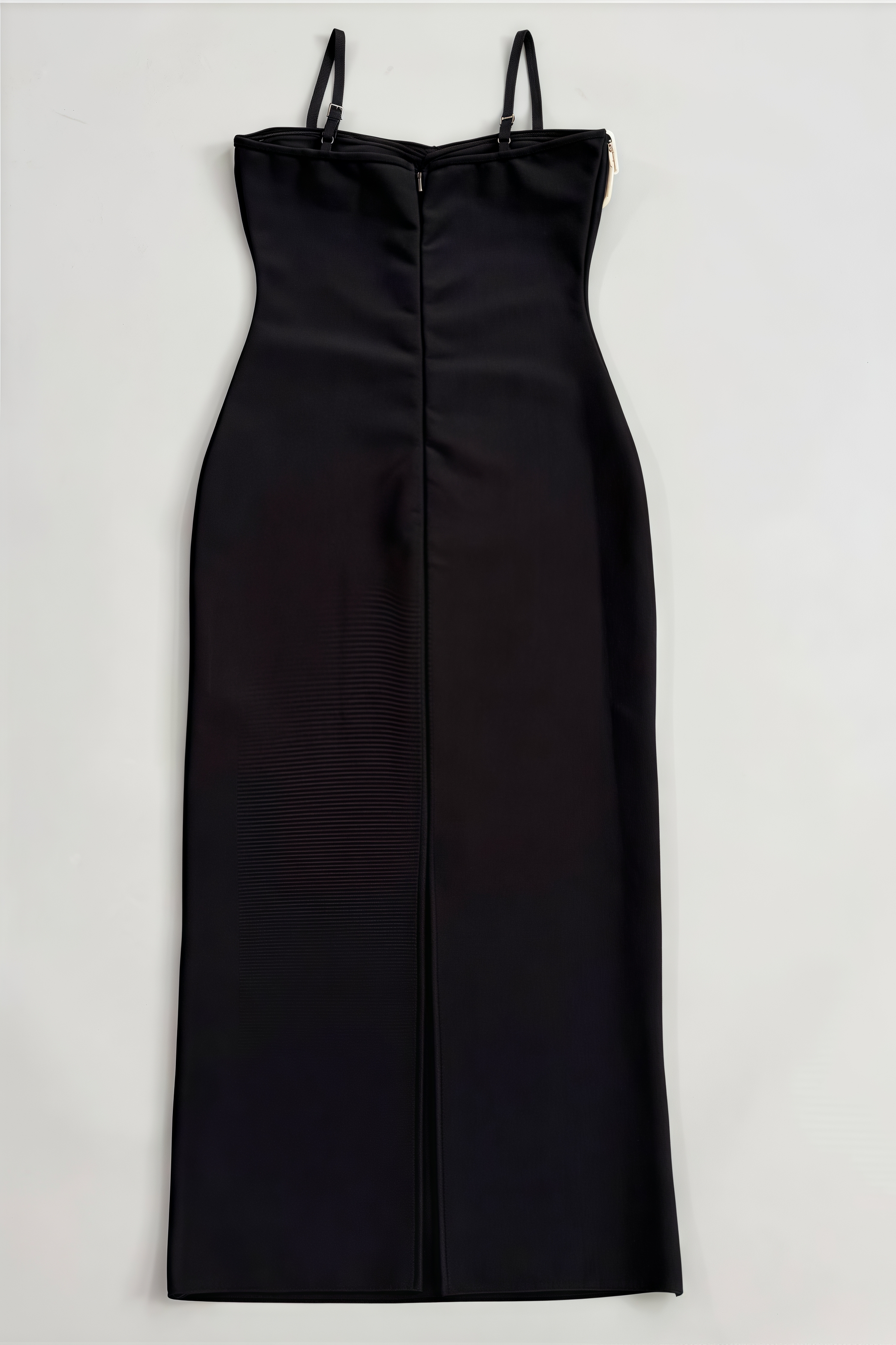 Sennad Black Strapless Lace Bandage Midi Dress
