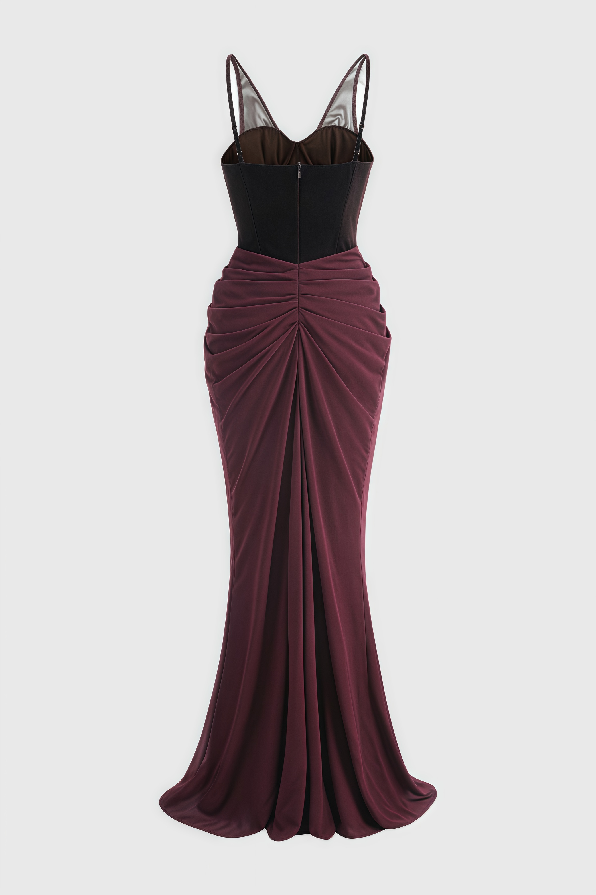 Sarioa Red Halter Pleated Maxi Dress