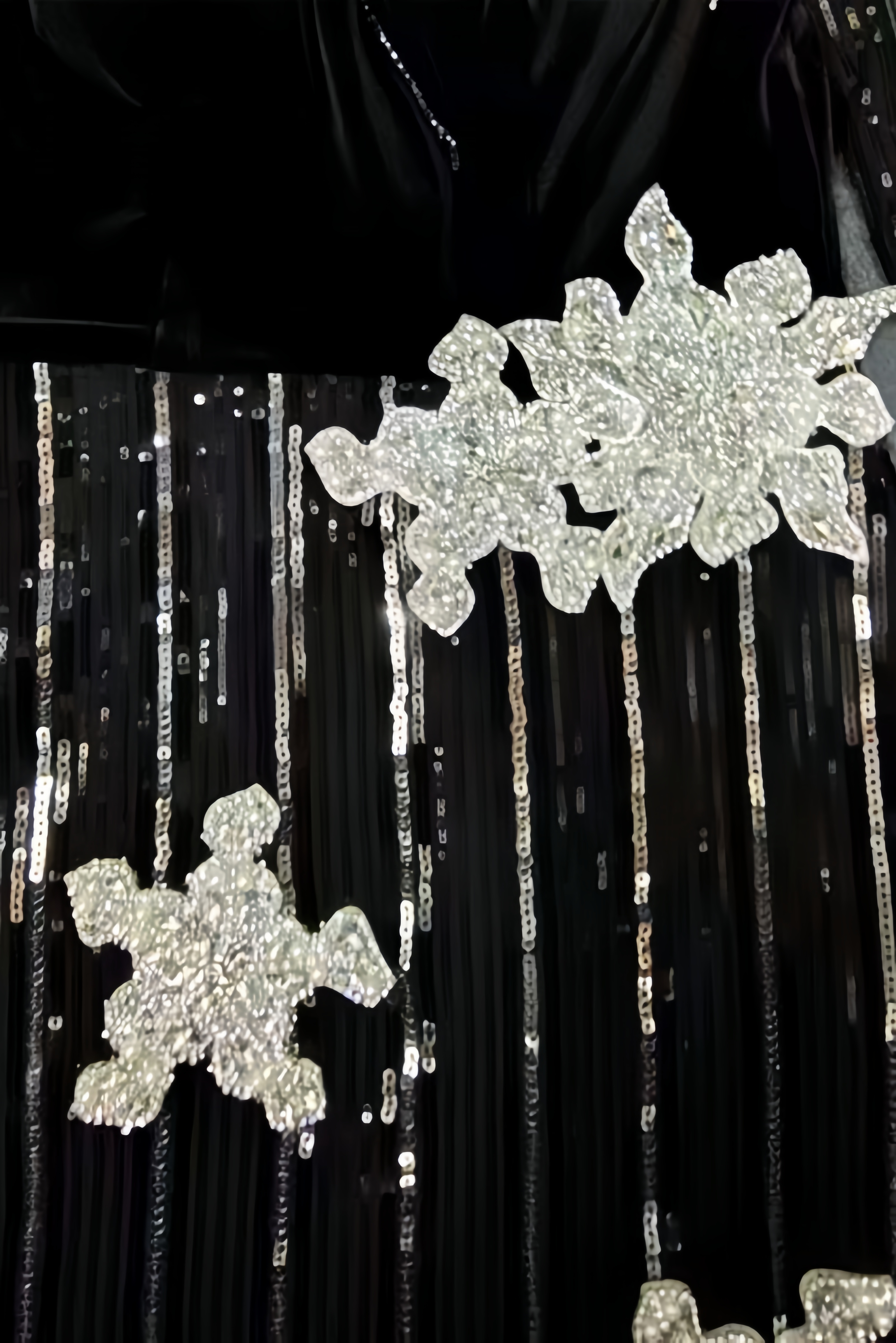 Aelik High Neck Sequin 3D Flower Maxi Dress