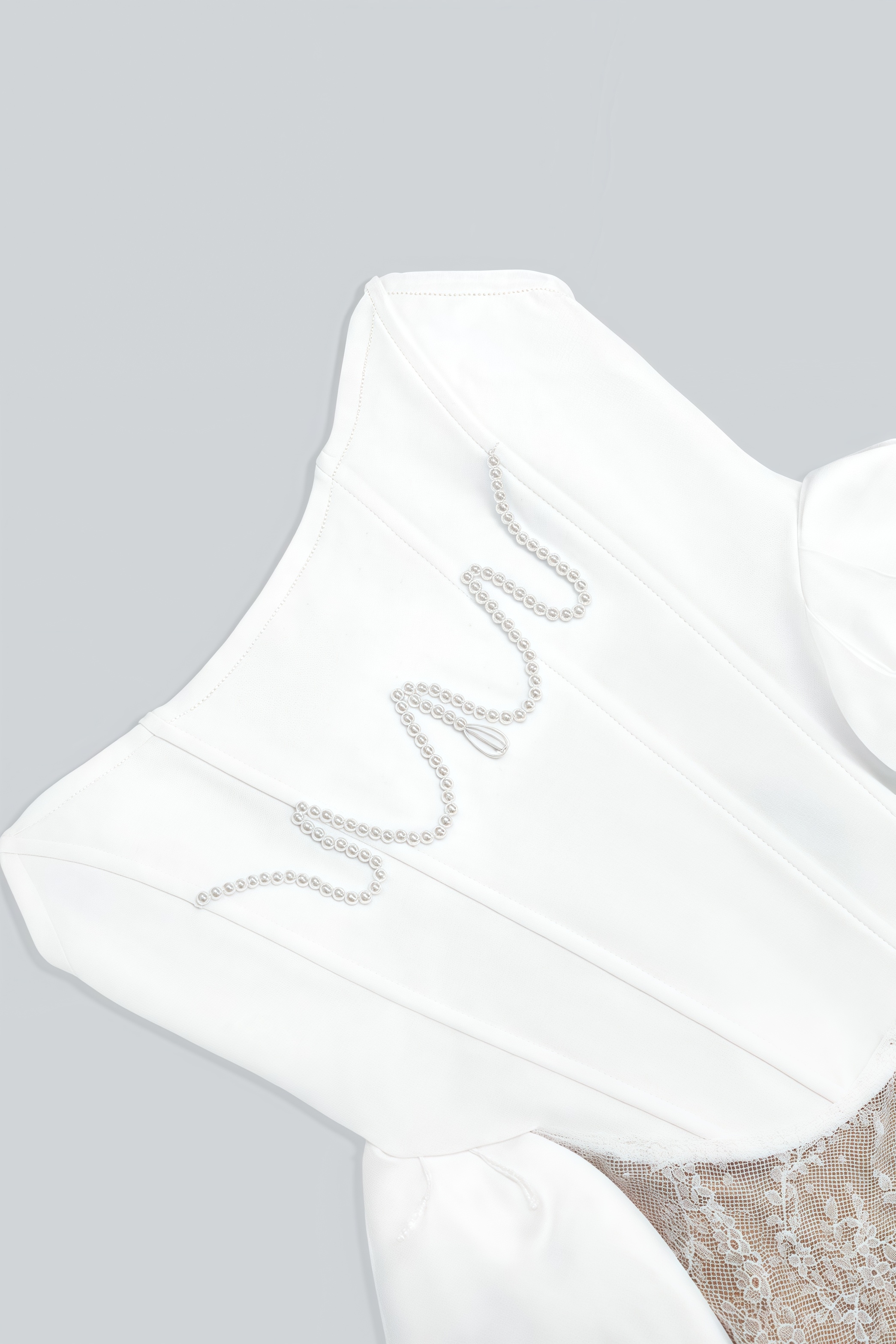 Hadrian Pearl Lace Mini Dress