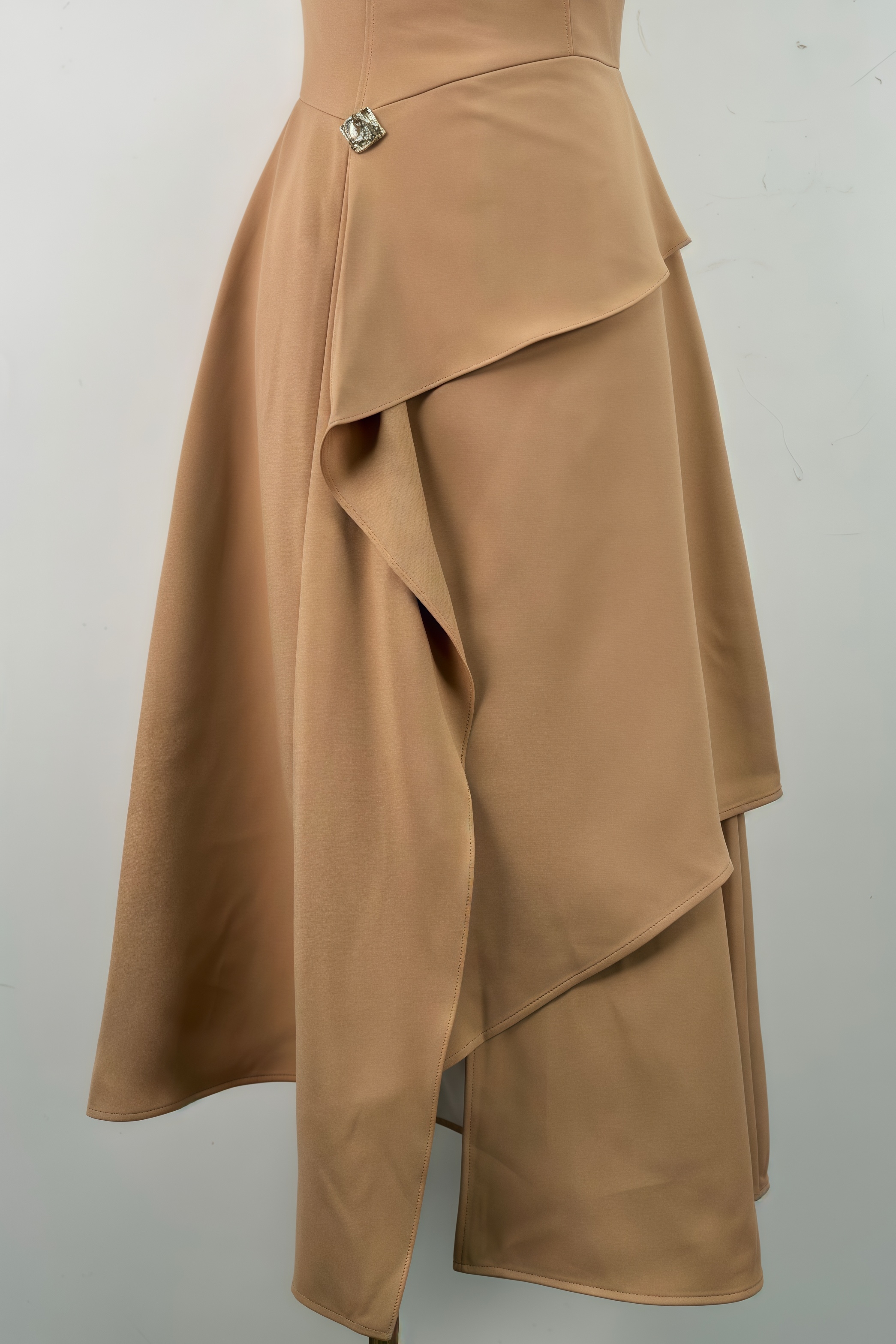 Harkp Irregular Strapless Maxi Dress