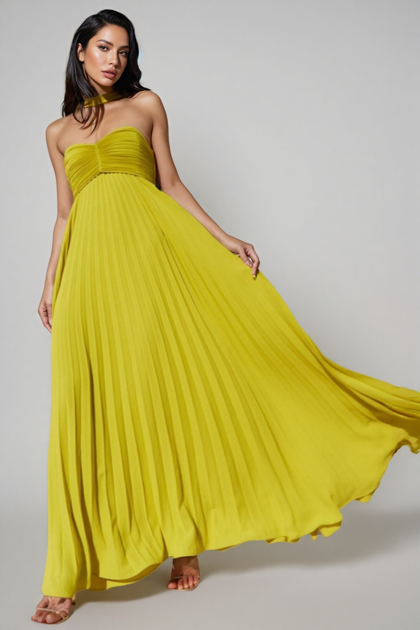 Rami Solid Colour Sheath Maxi Dress