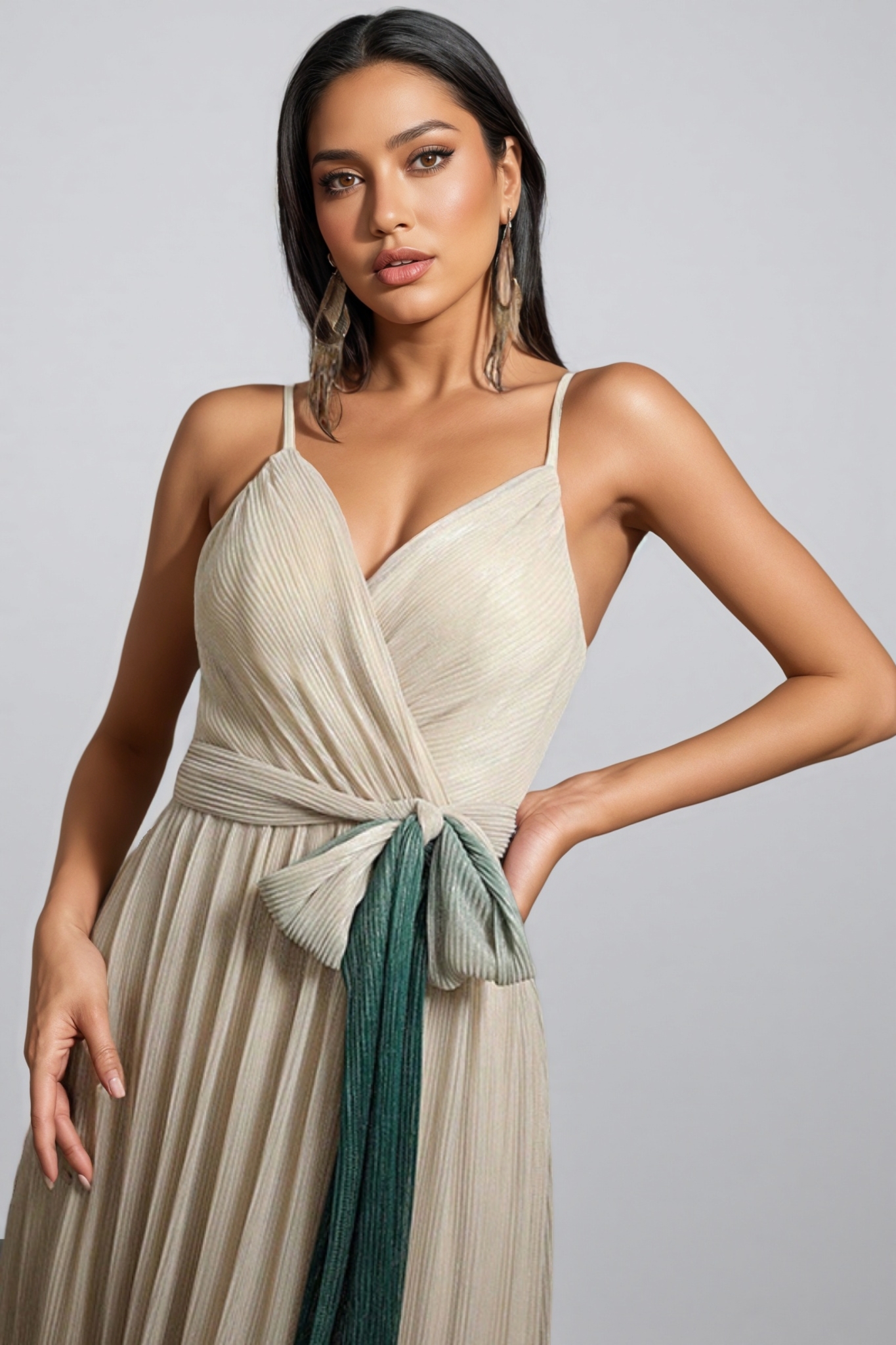 Delia Halter Backless Gradient Maxi Dress