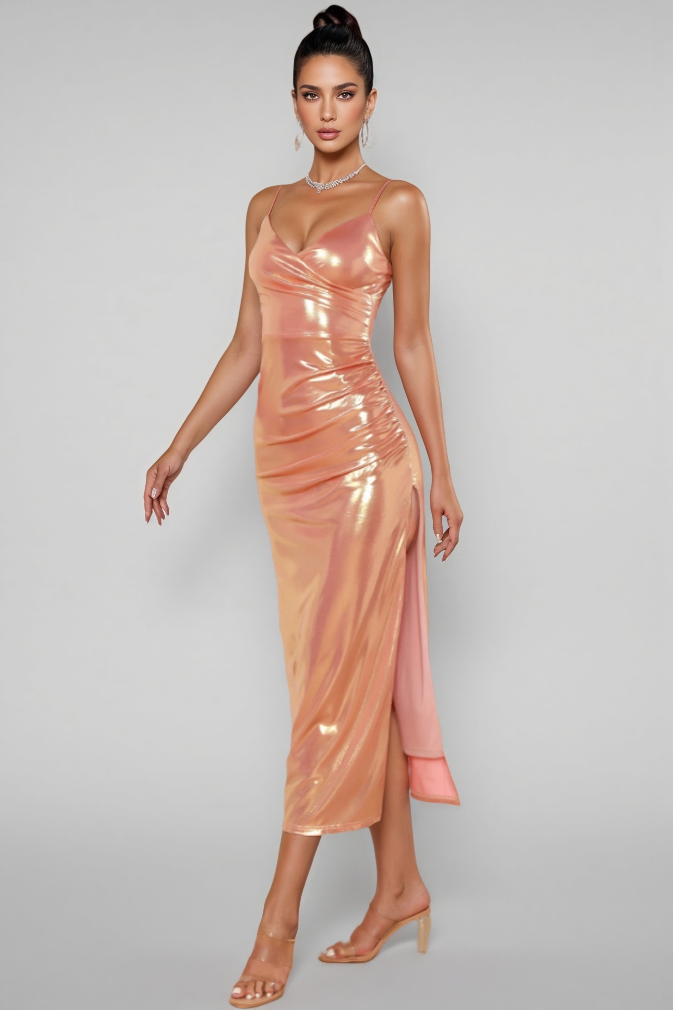 Dashiell Sleeveless V-Neck Slit Maxi Dress