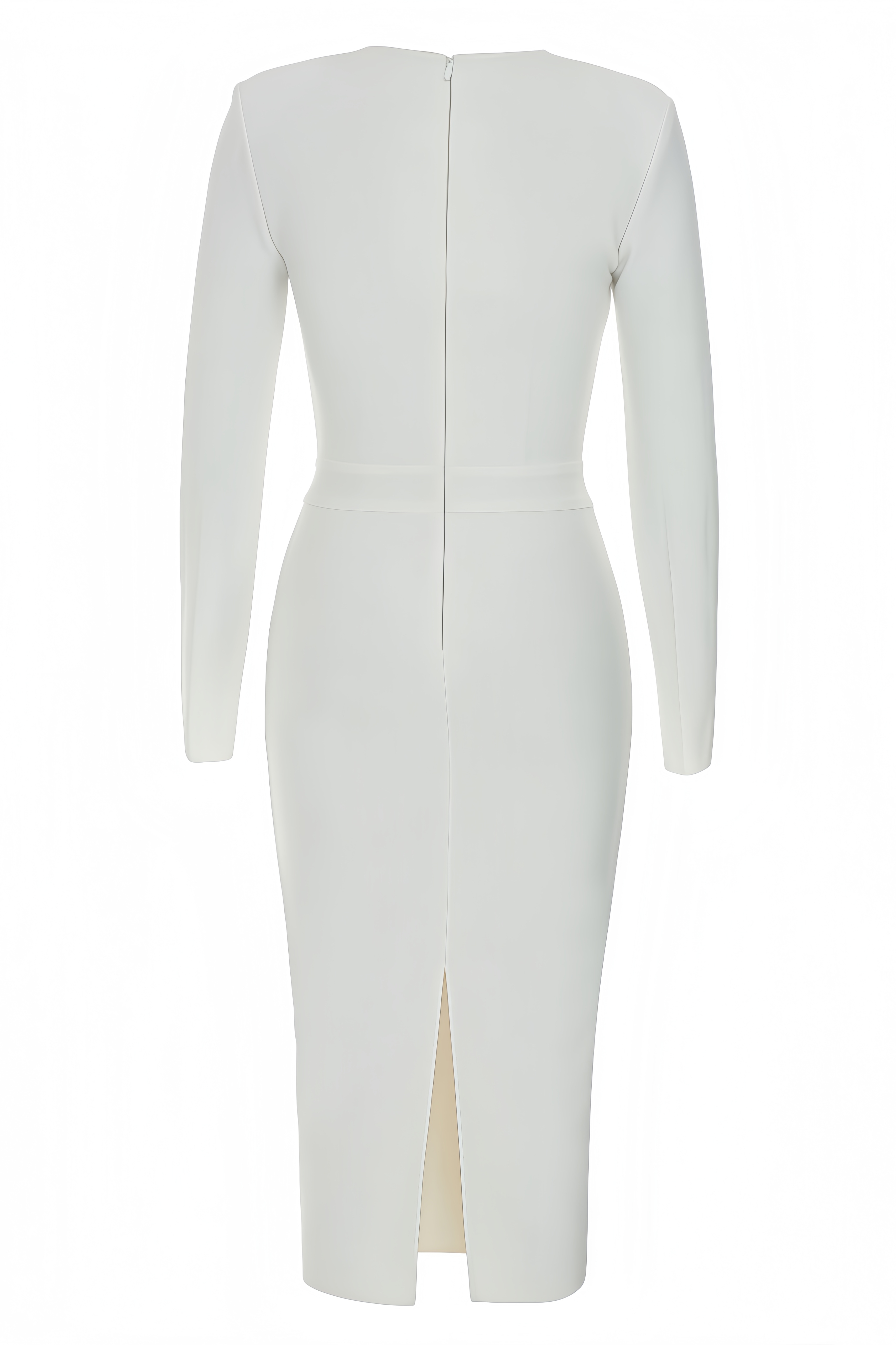 Long-Sleeved Bandage Midi Bress