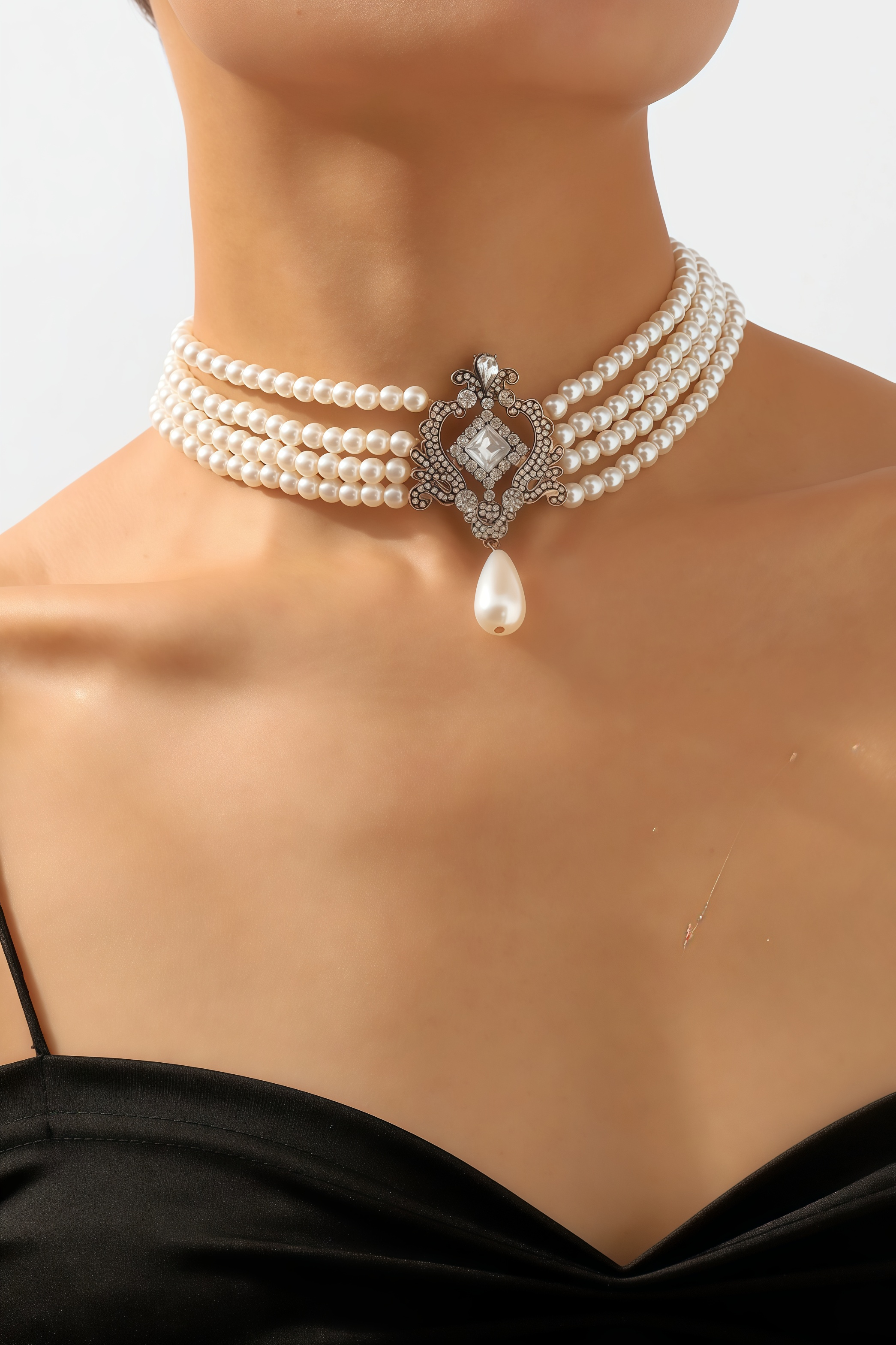 Huxley Multi Layered Pearl Necklace