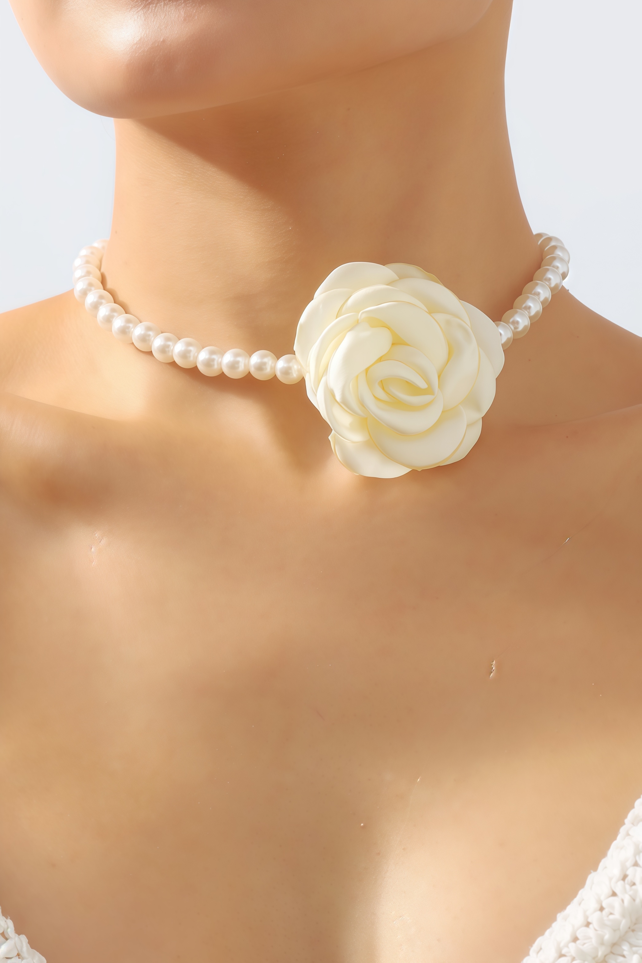 Alaric Camellia Pearl Necklace