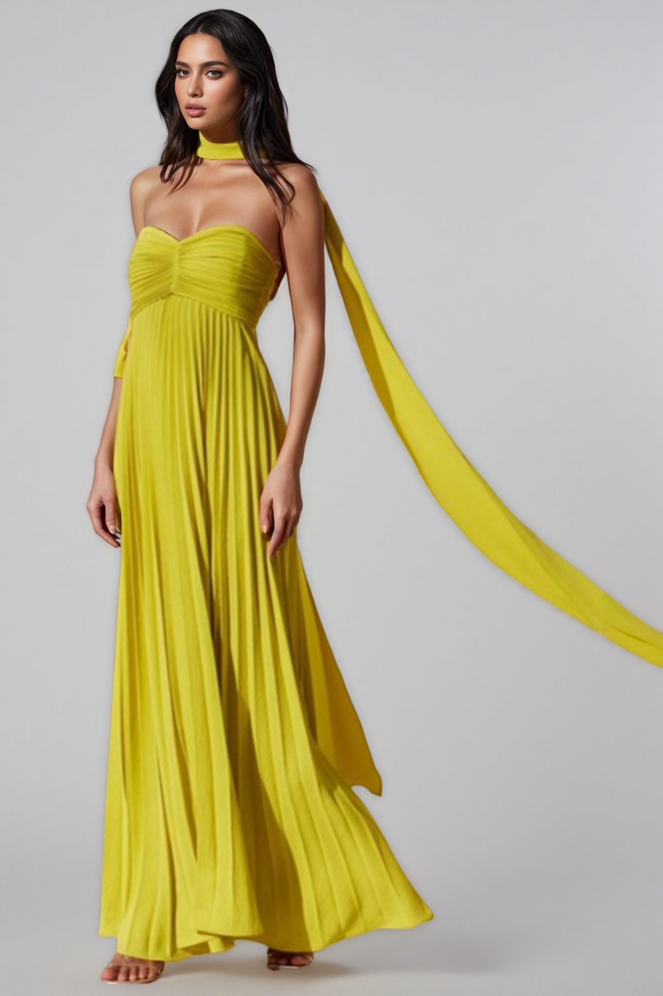 Rami Solid Colour Sheath Maxi Dress
