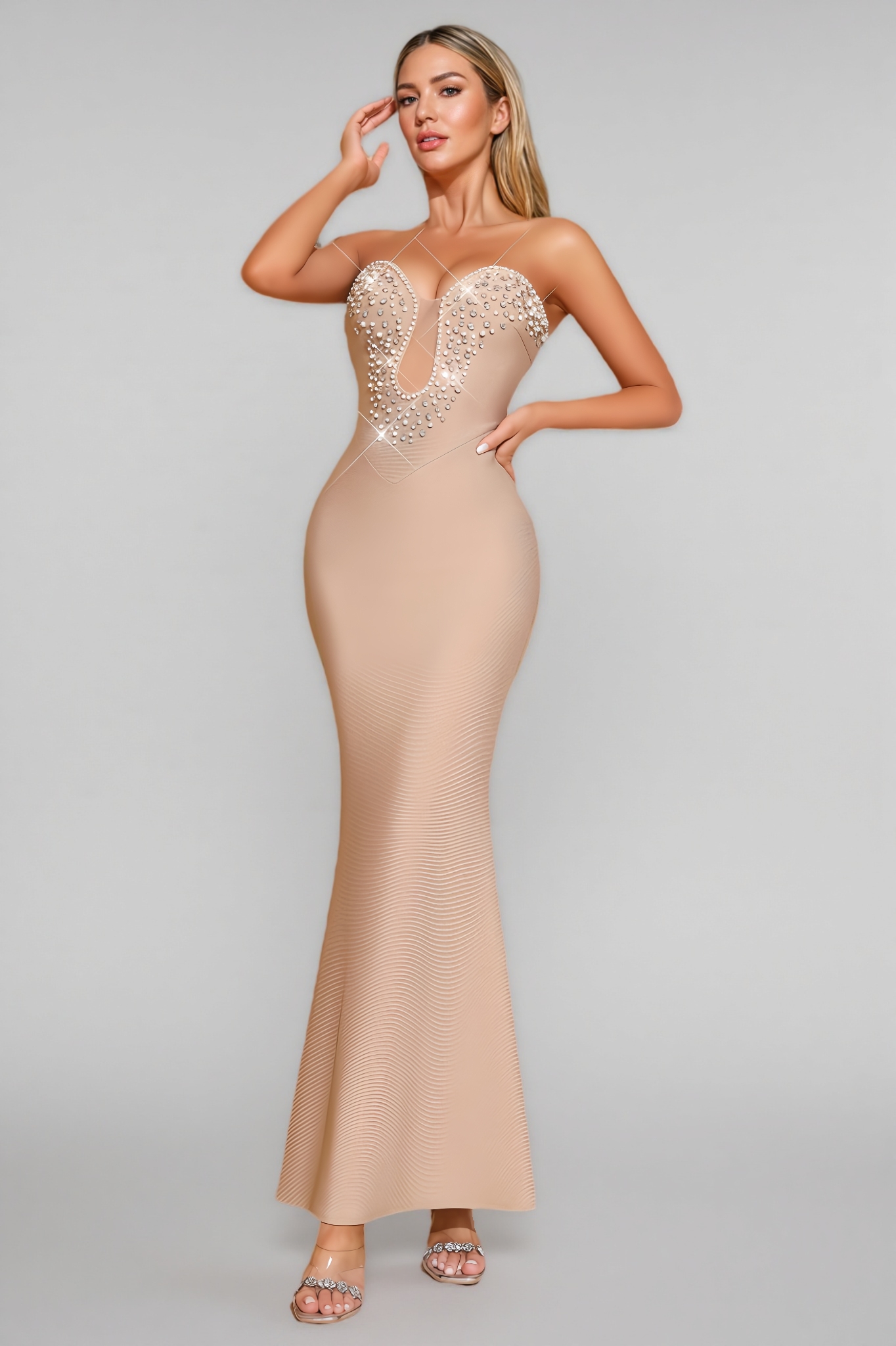 Dekia Strapless Bandage Maxi Dress