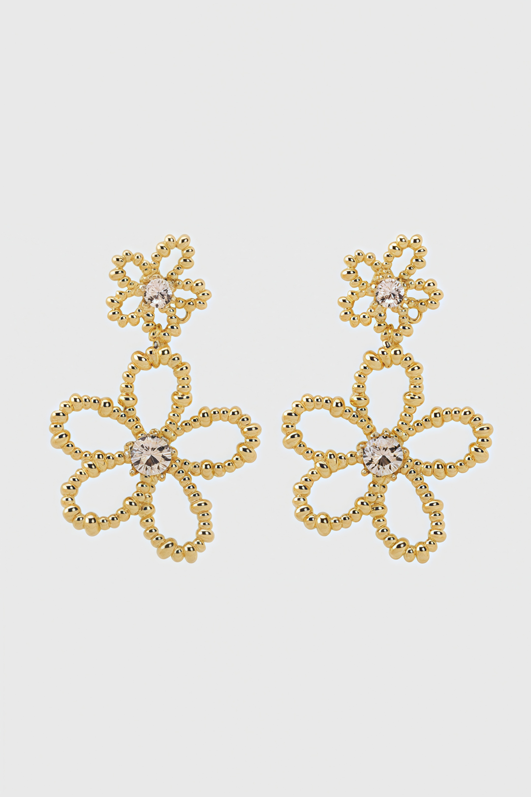 Nolan Openwork Flower and Diamond Earrings