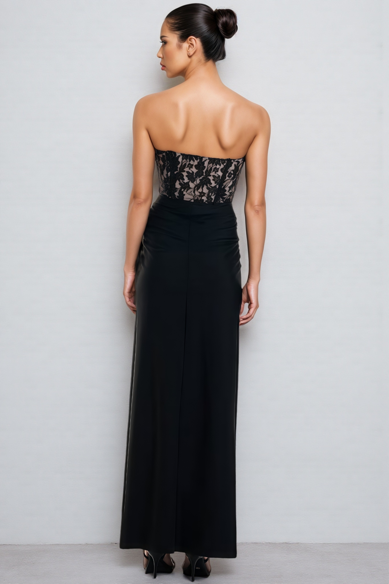 Judihe Lace Sheath Maxi Dress