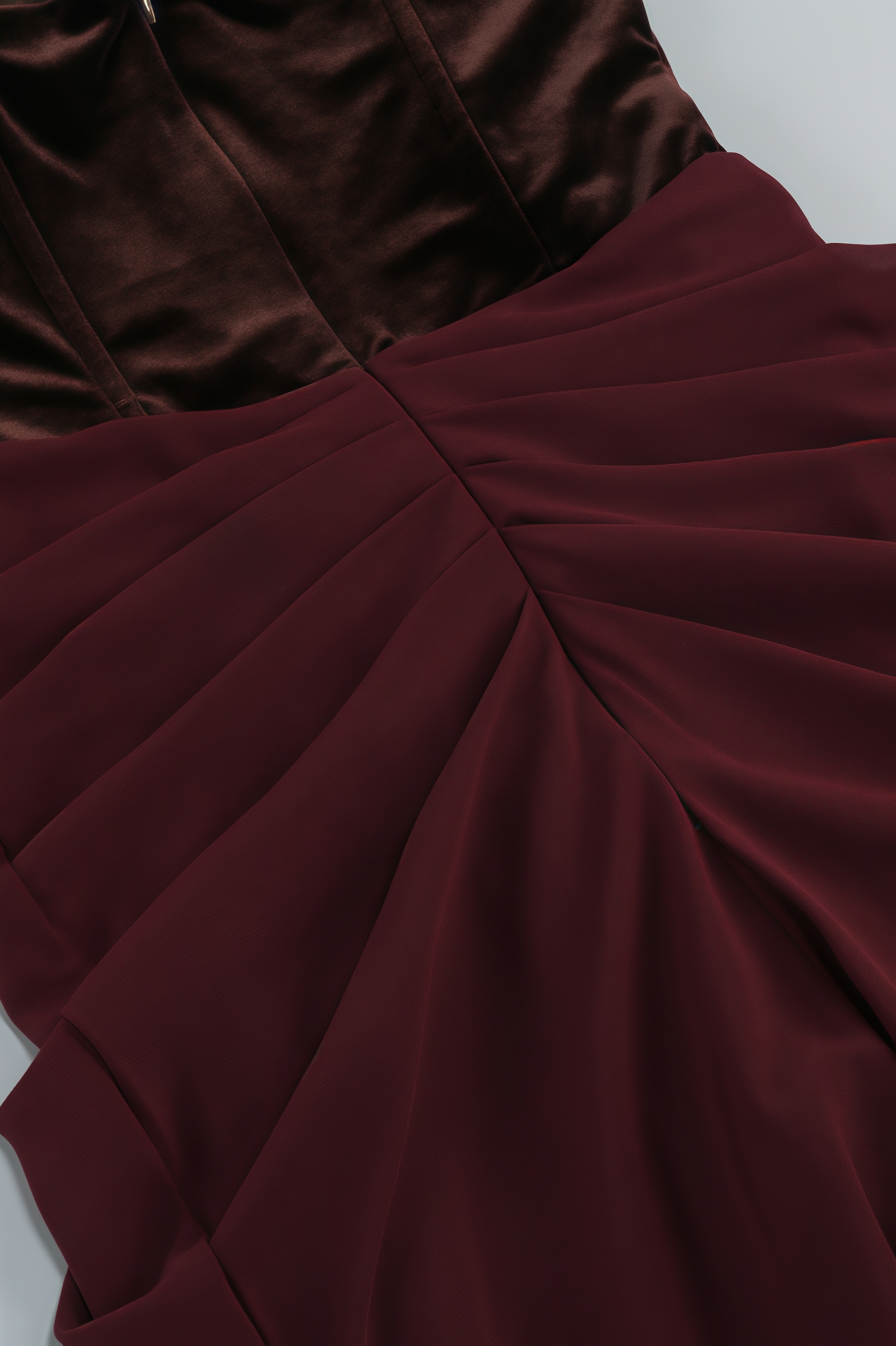 Sarioa Red Halter Pleated Maxi Dress