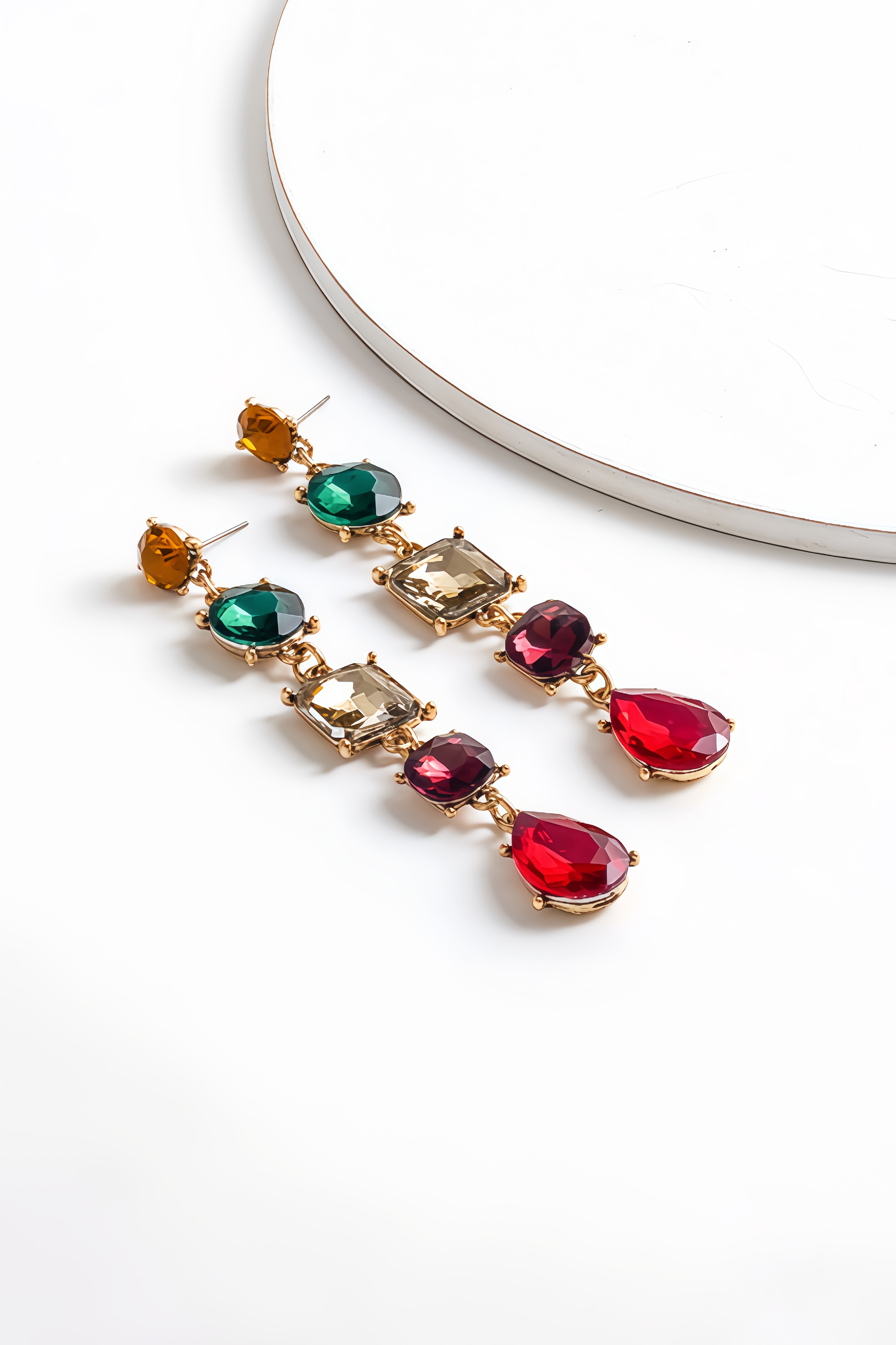 Valencia Geometry Square Diamond Earrings