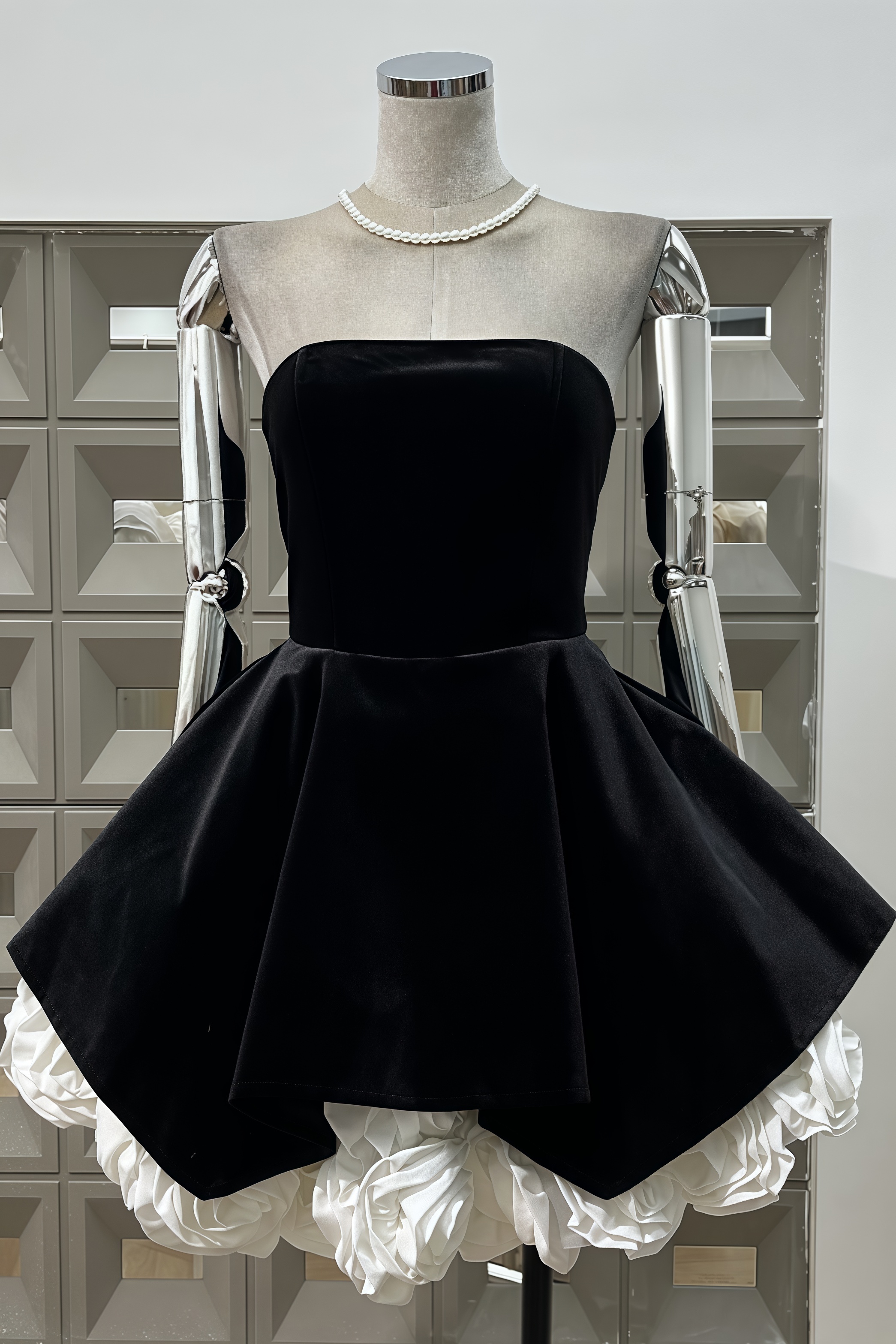 Anira Sleeveless 3D Floral Mini Dress