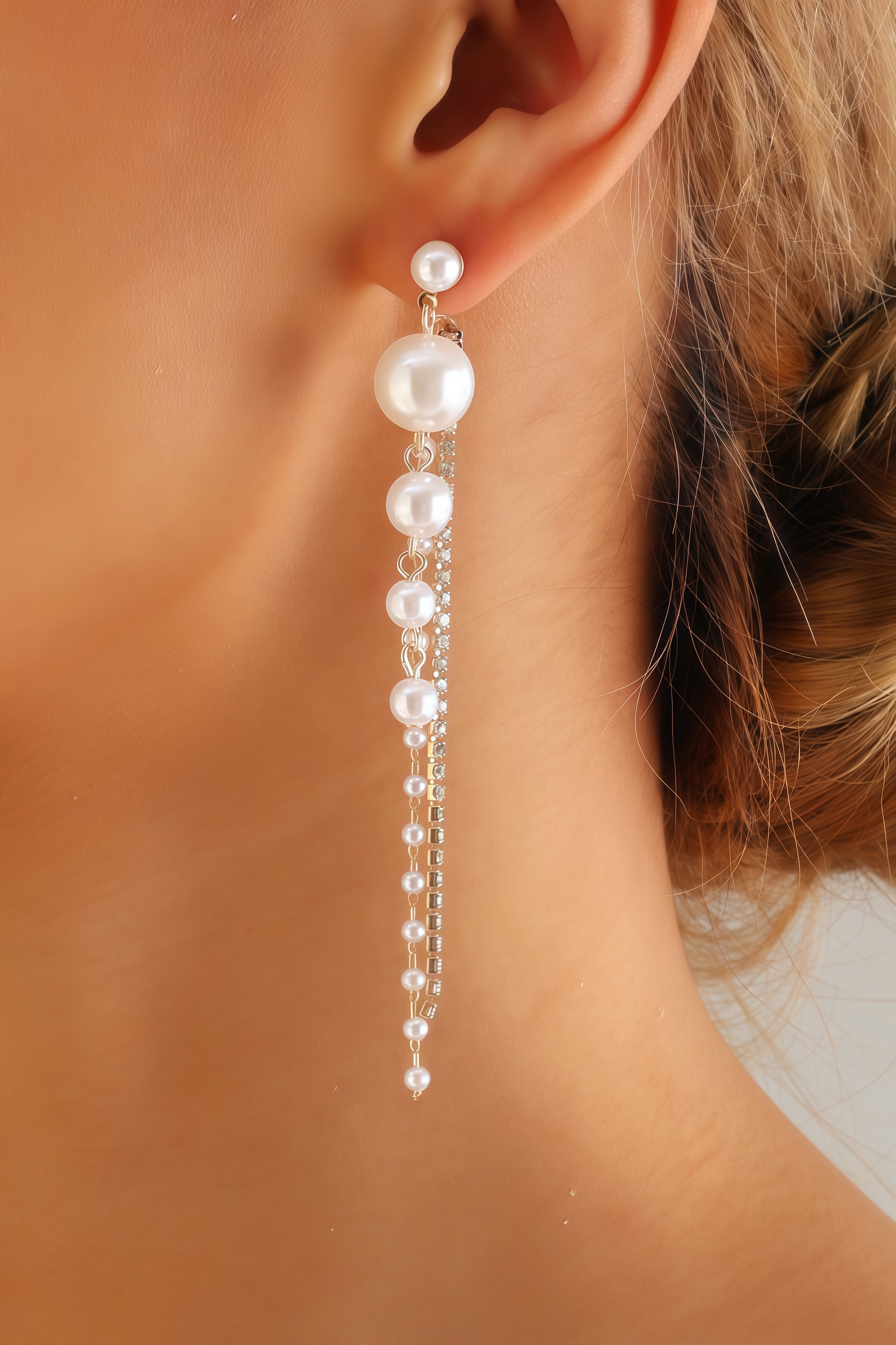 Soren Tassel Pearl Earrings