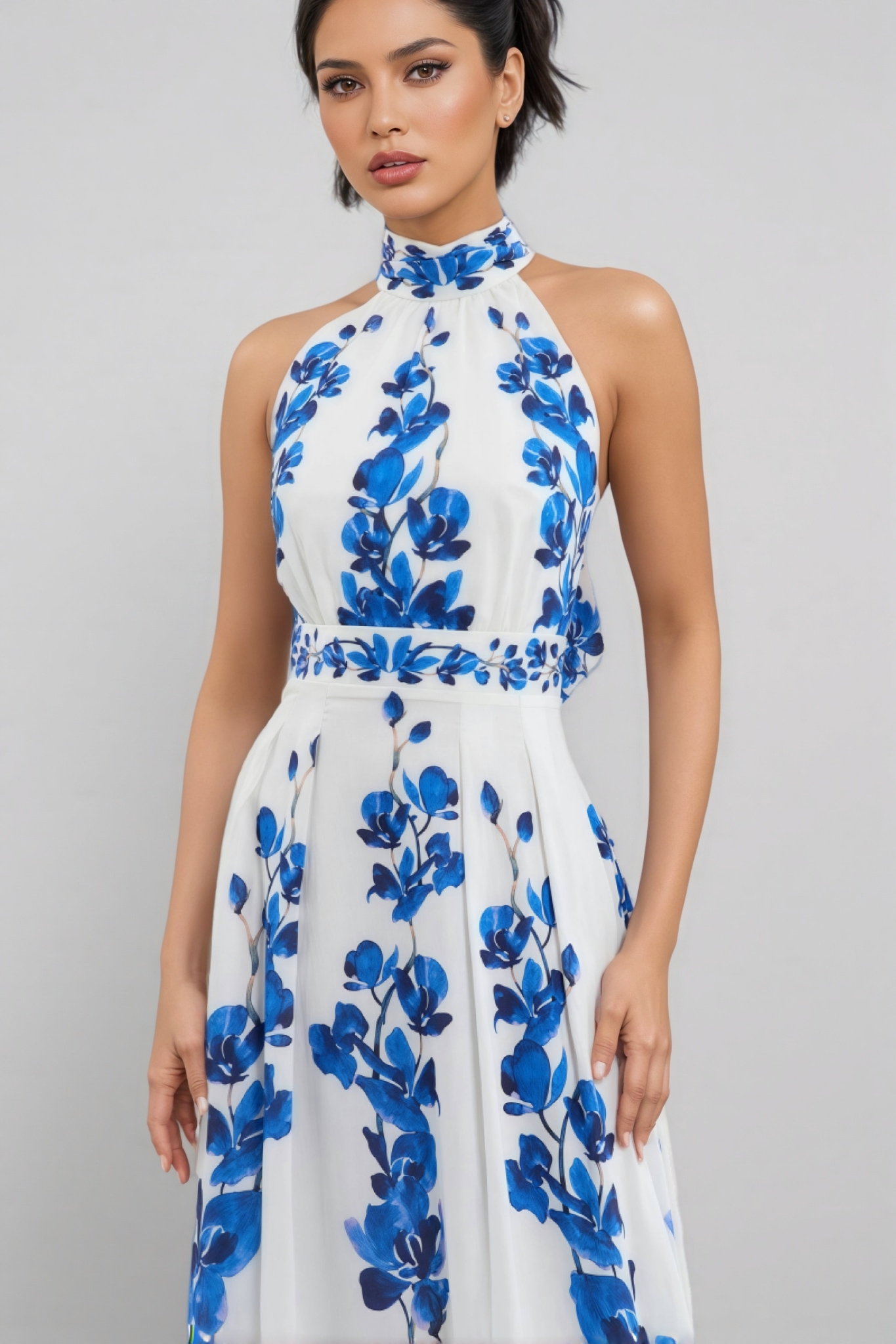Lucad Orchid Blues Maxi Dress