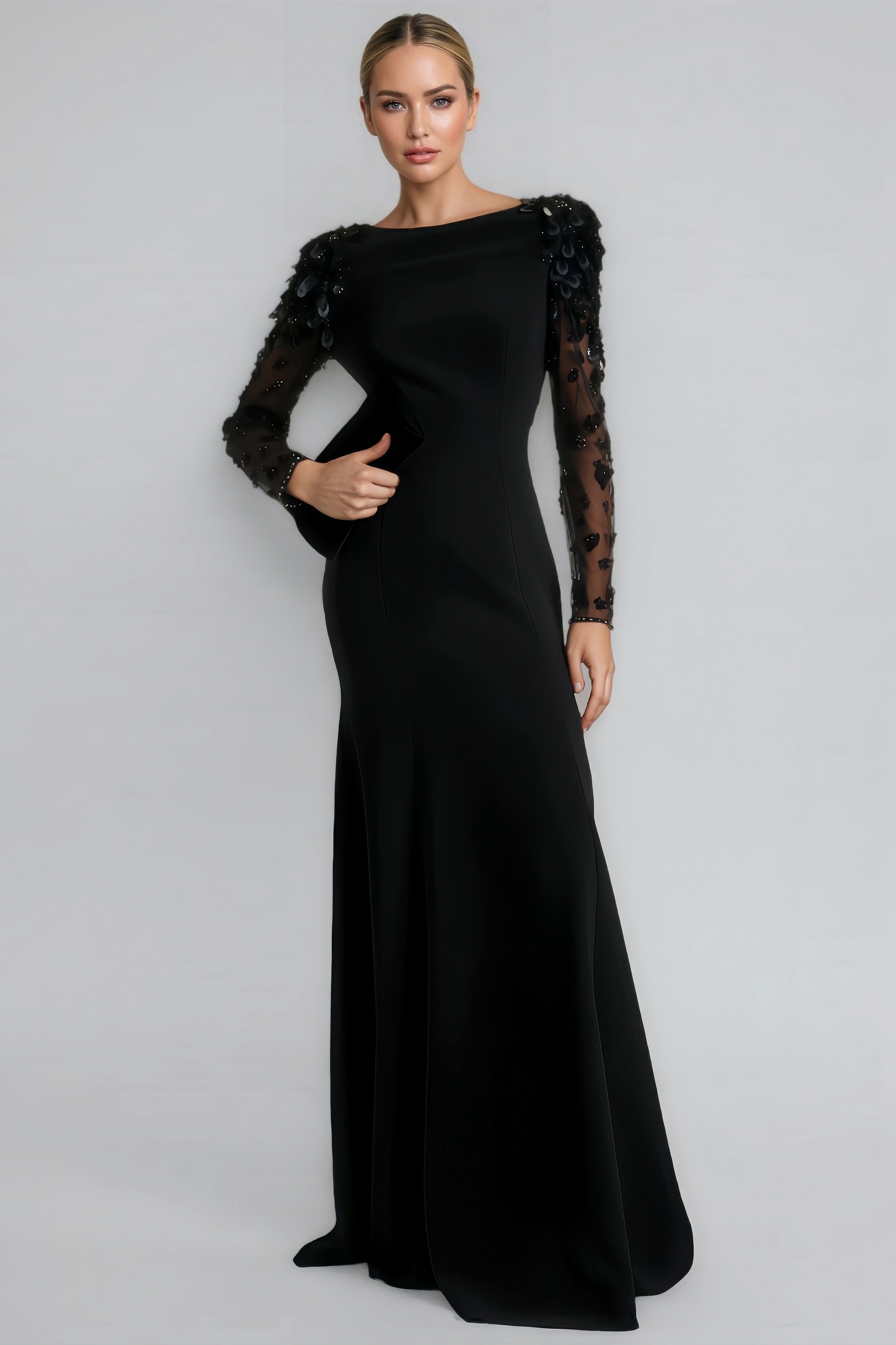 Aloise Sequin Mesh Maxi Dress