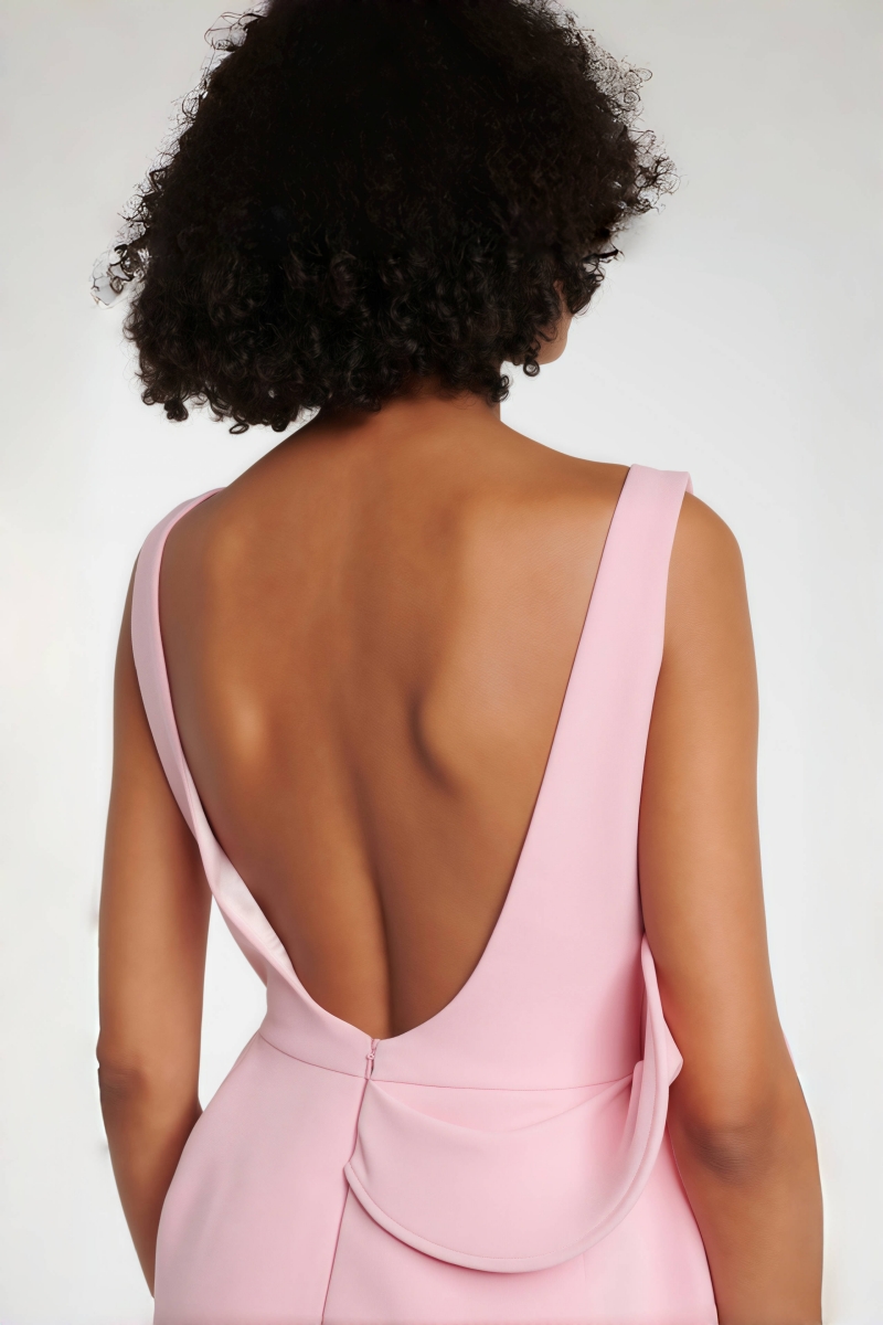 Stepha Pink 3D Floral Mini Dress