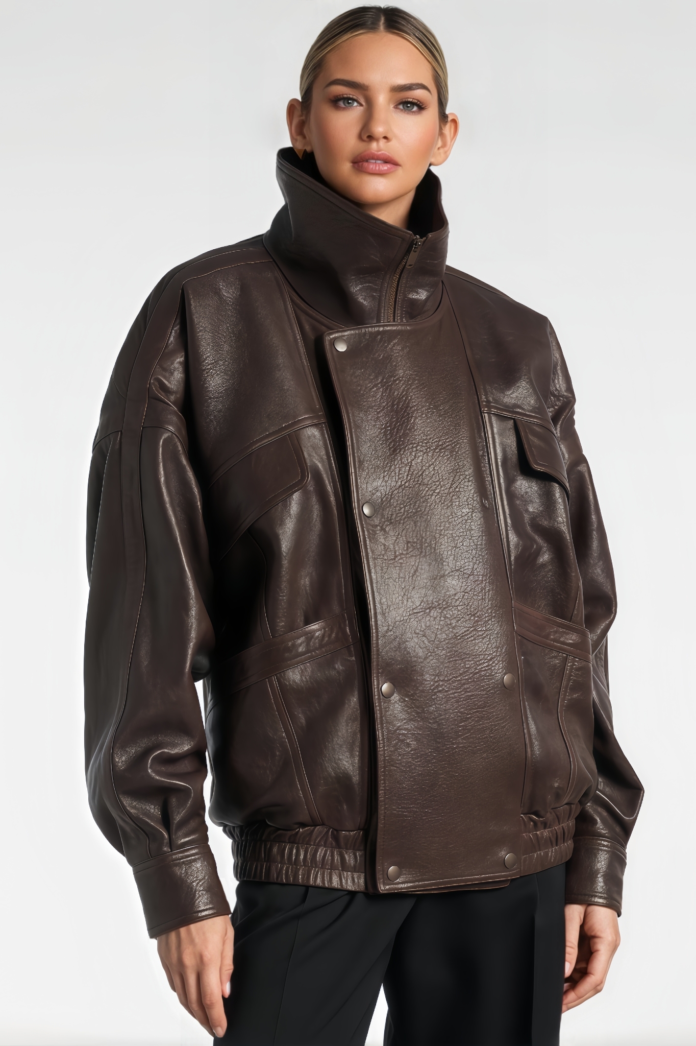Leather Domber Jacket