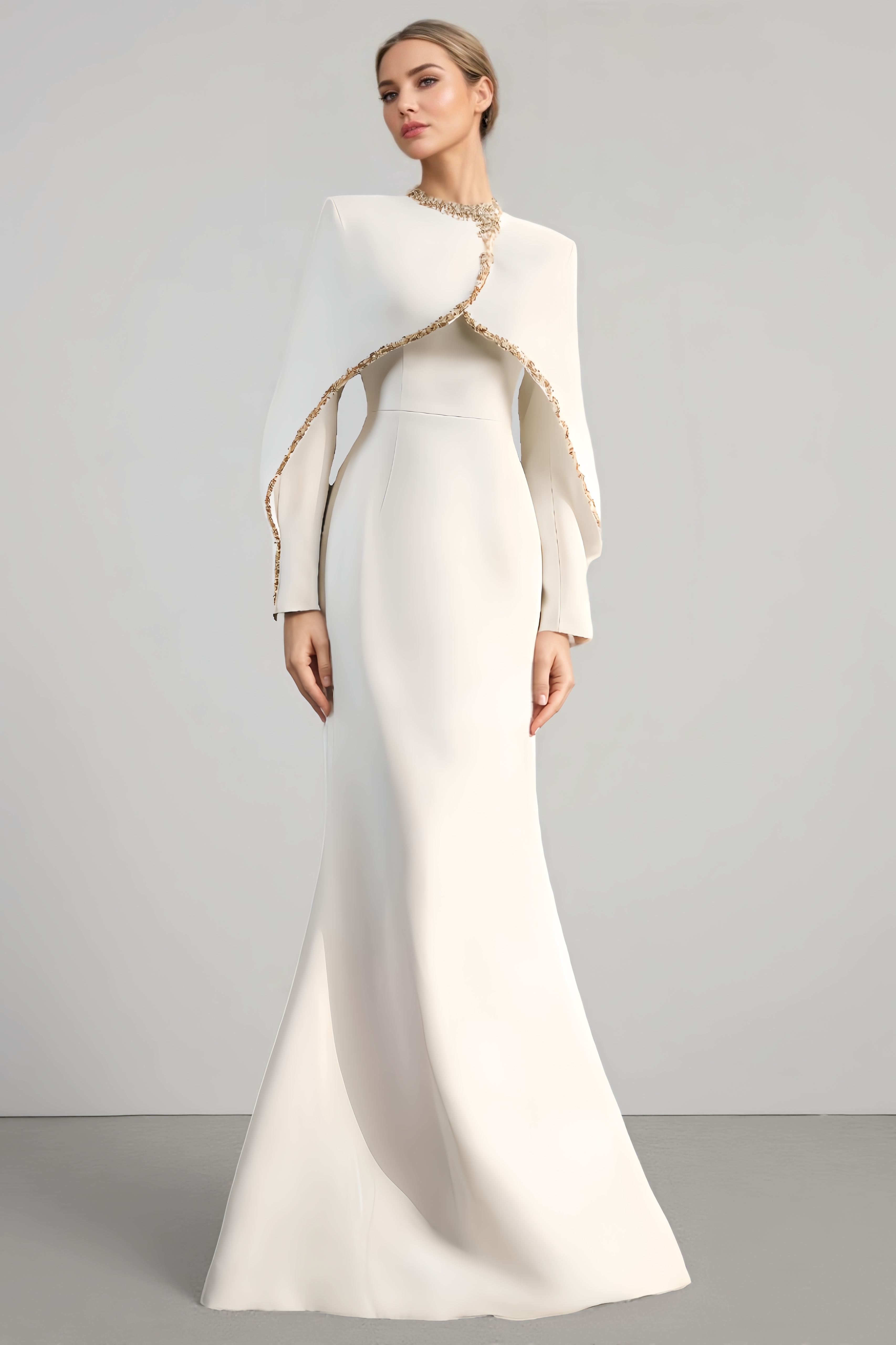 Balius White Chain Maxi Dress